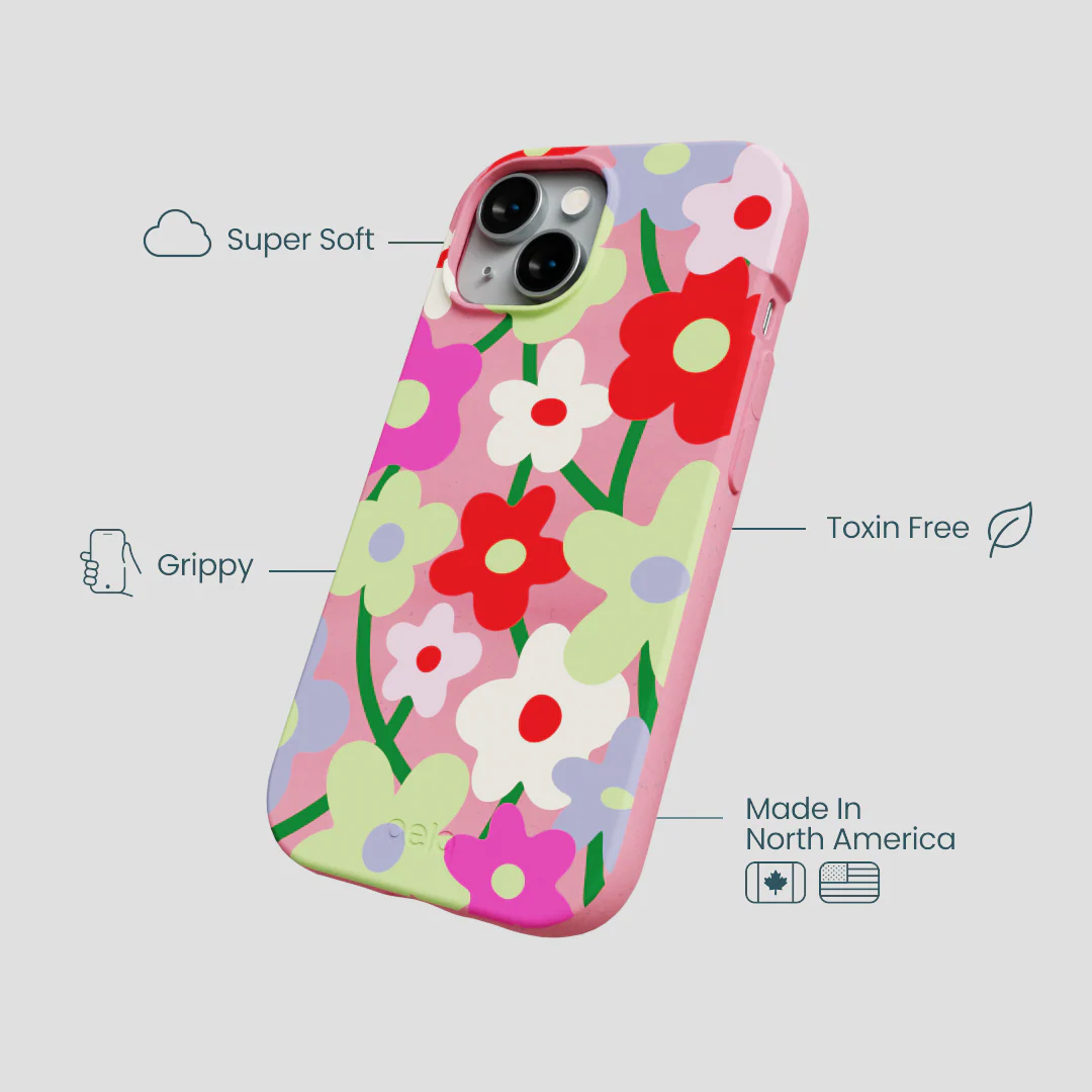 Bubblegum Pink Poppy Flora iPhone 14 Case - Image 4