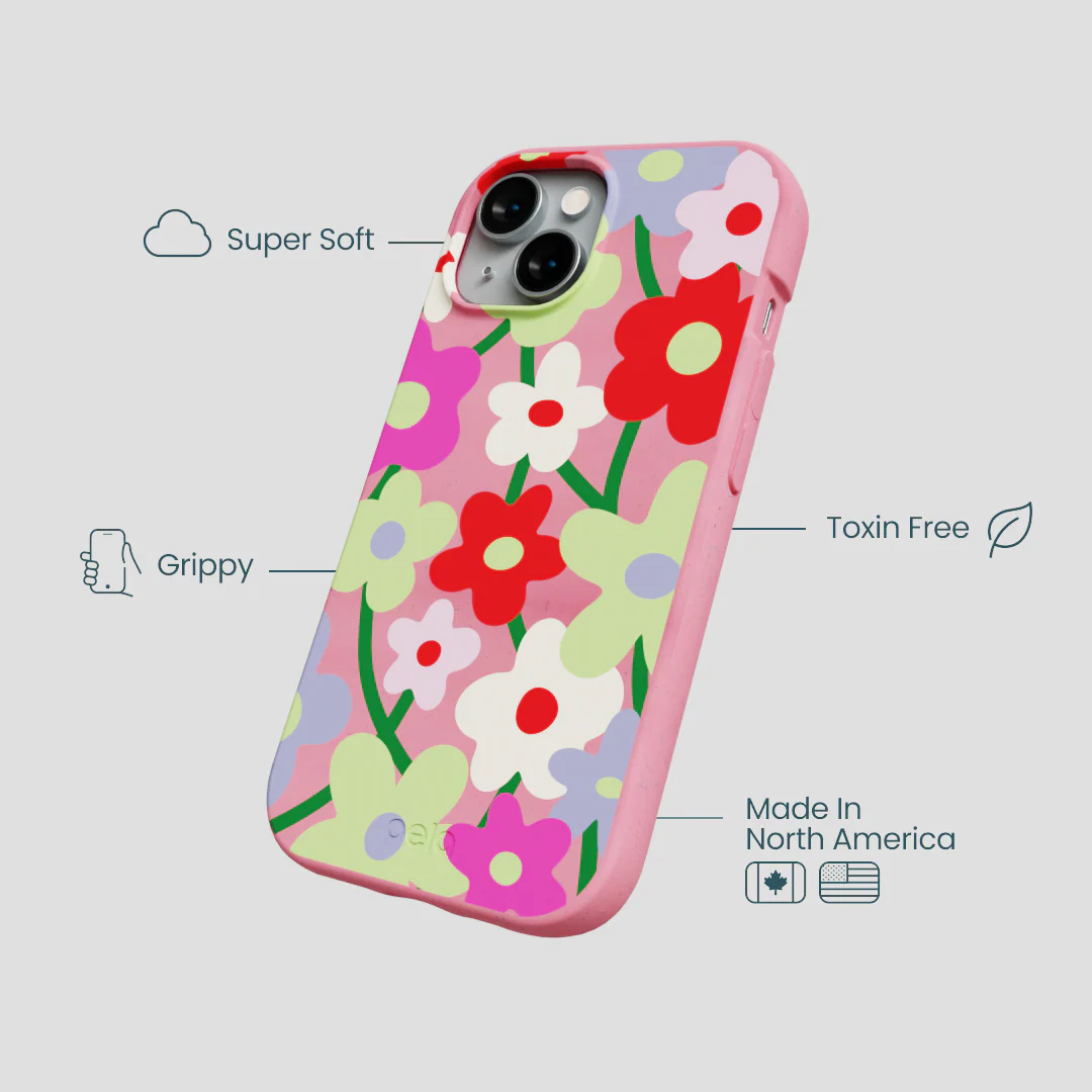 Bubblegum Pink Poppy Flora iPhone 15 Case - Image 4