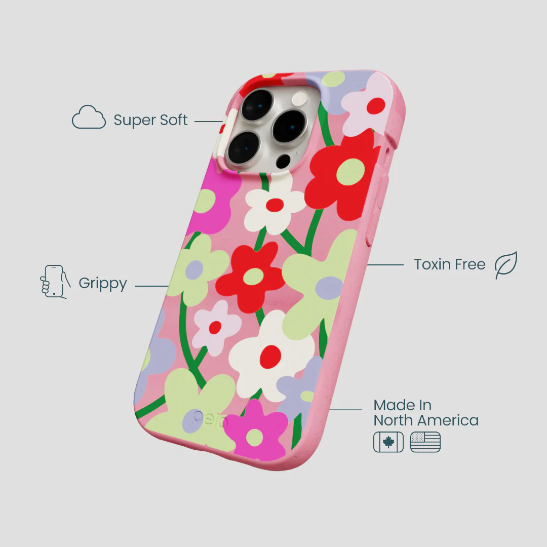 Bubblegum Pink Poppy Flora iPhone 15 Pro Case - Image 4