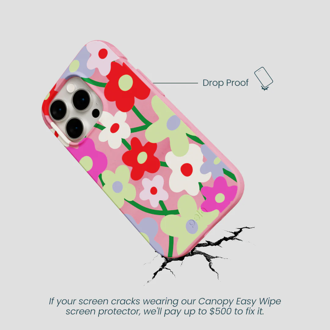 Bubblegum Pink Poppy Flora iPhone 15 Pro Case - Image 5