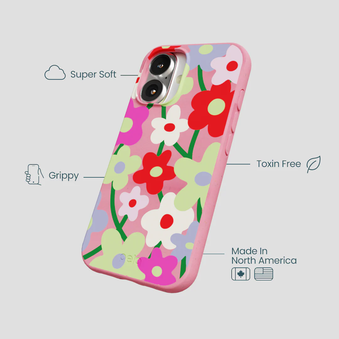 Bubblegum Pink Poppy Flora iPhone 16 Case - Image 4