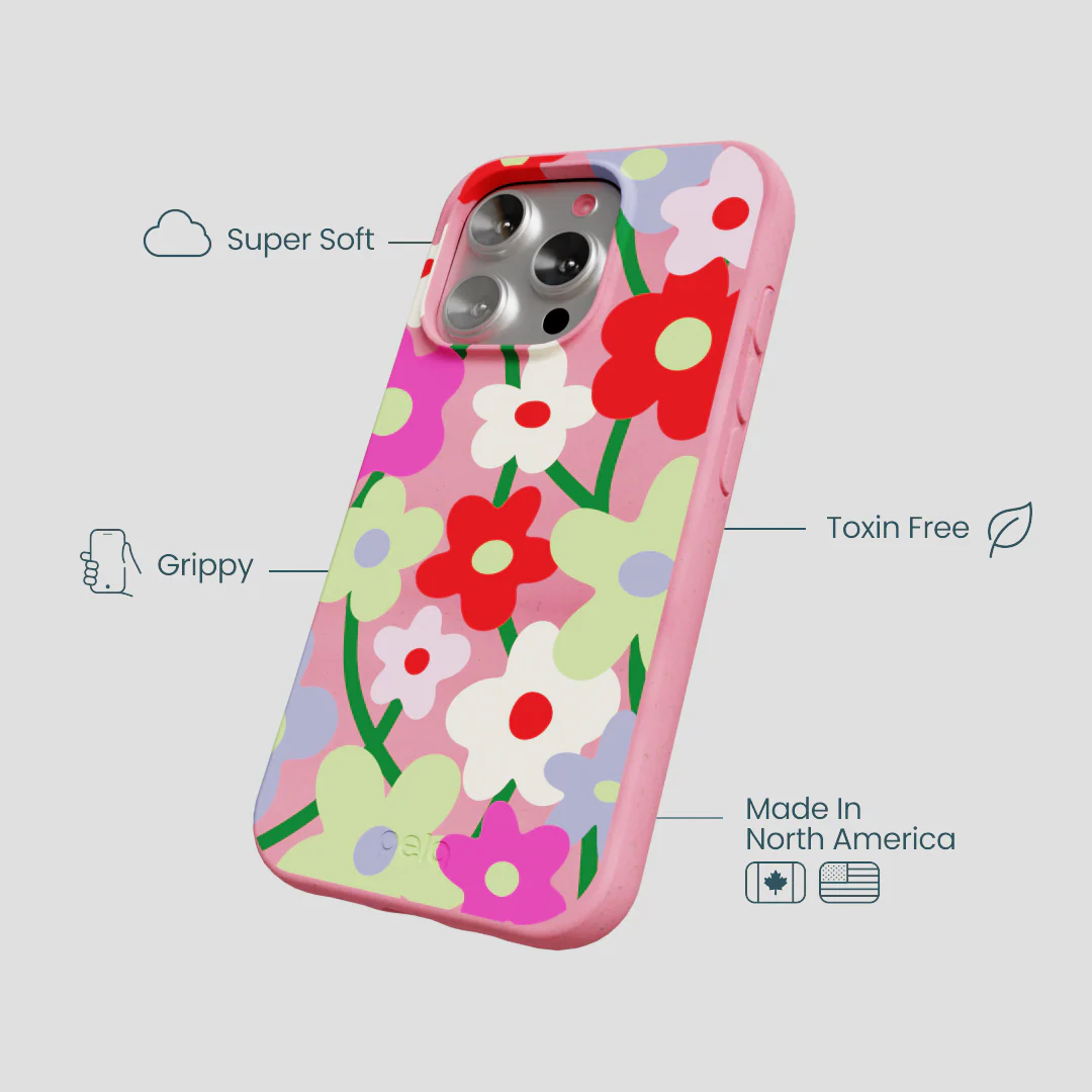 Bubblegum Pink Poppy Flora iPhone 16 Pro Case - Image 4