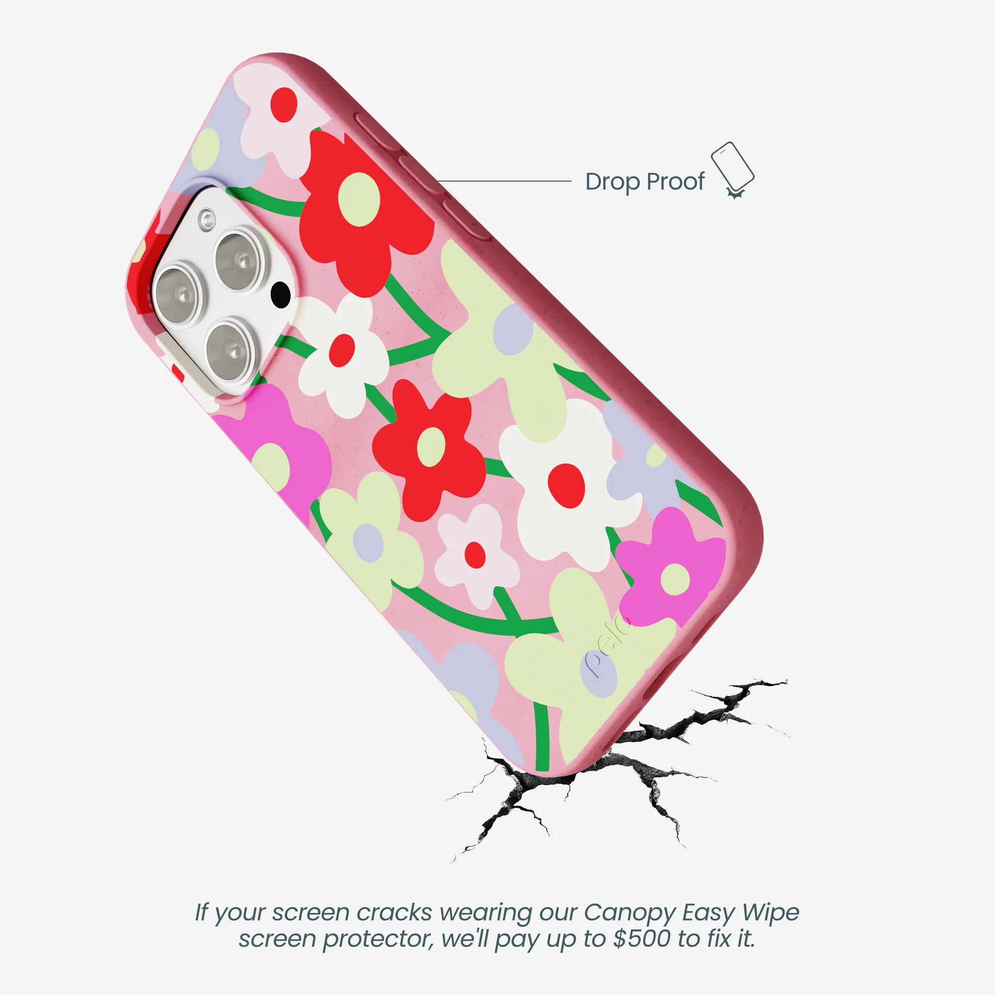 Bubblegum Pink Poppy Flora iPhone 16 Pro Max Case - Image 5