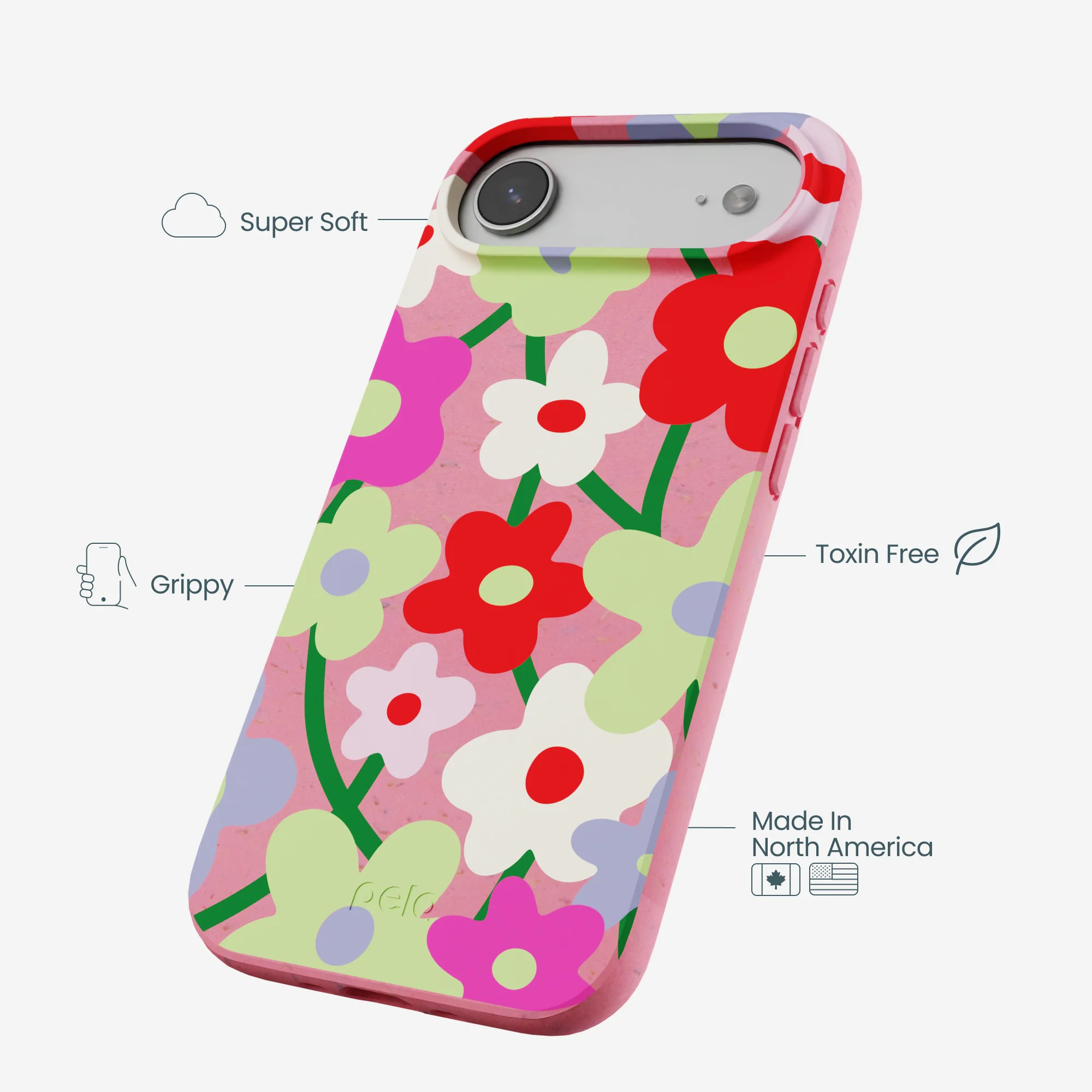 Bubblegum Pink Poppy Flora iPhone Air Case - Image 4