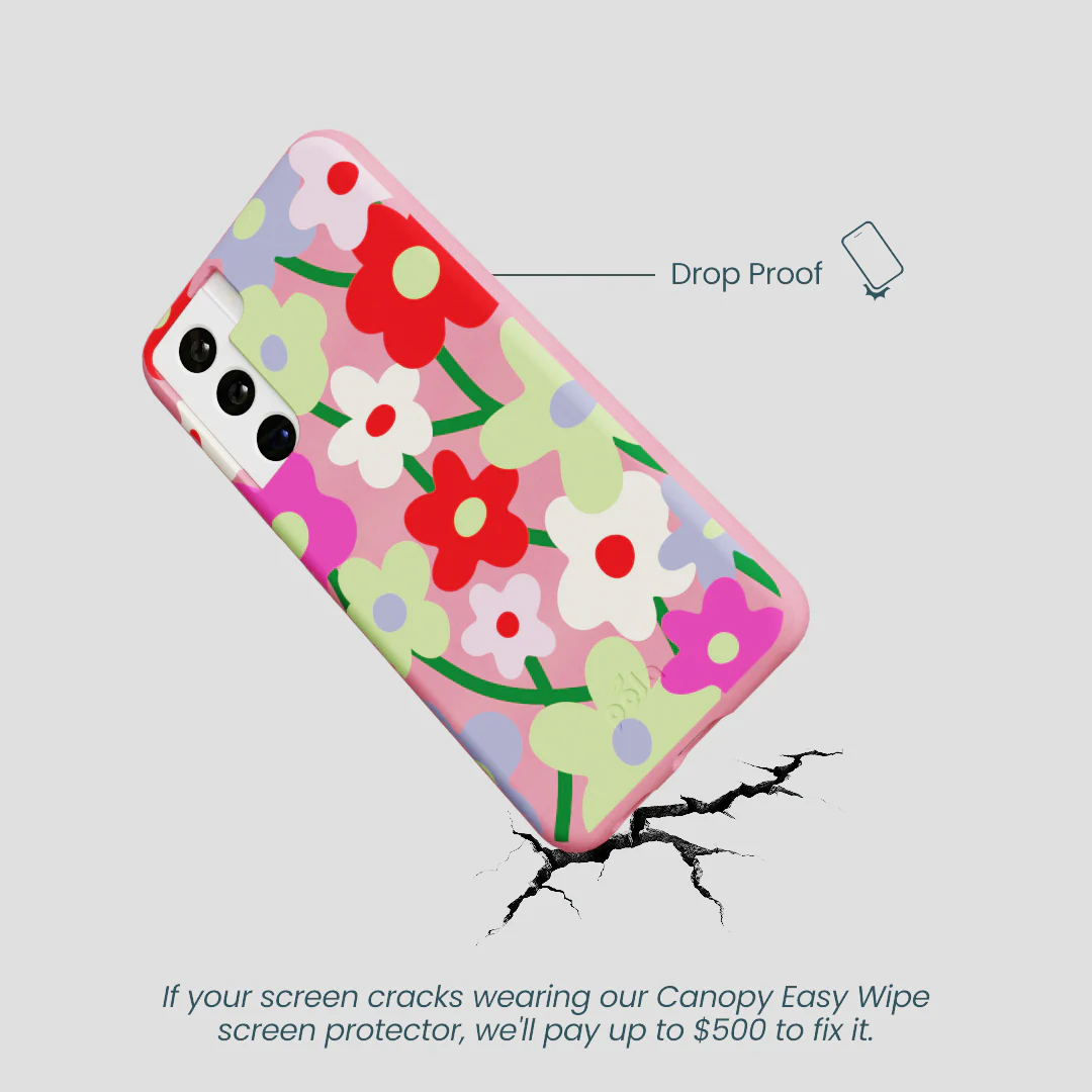 Bubblegum Pink Poppy Flora Samsung Galaxy S21 Case - Image 5