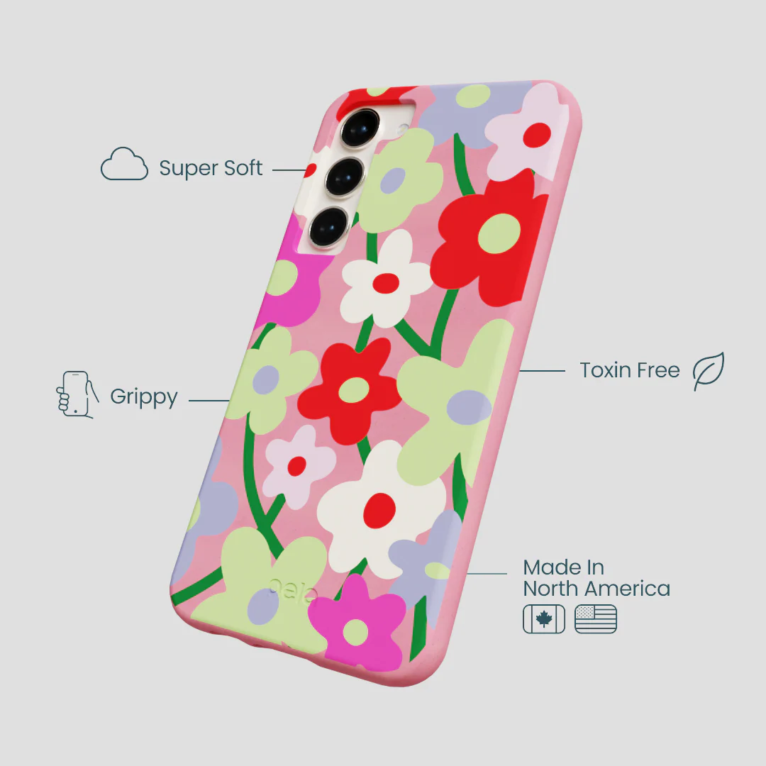Bubblegum Pink Poppy Flora Samsung Galaxy S23+(Plus) Case - Image 4