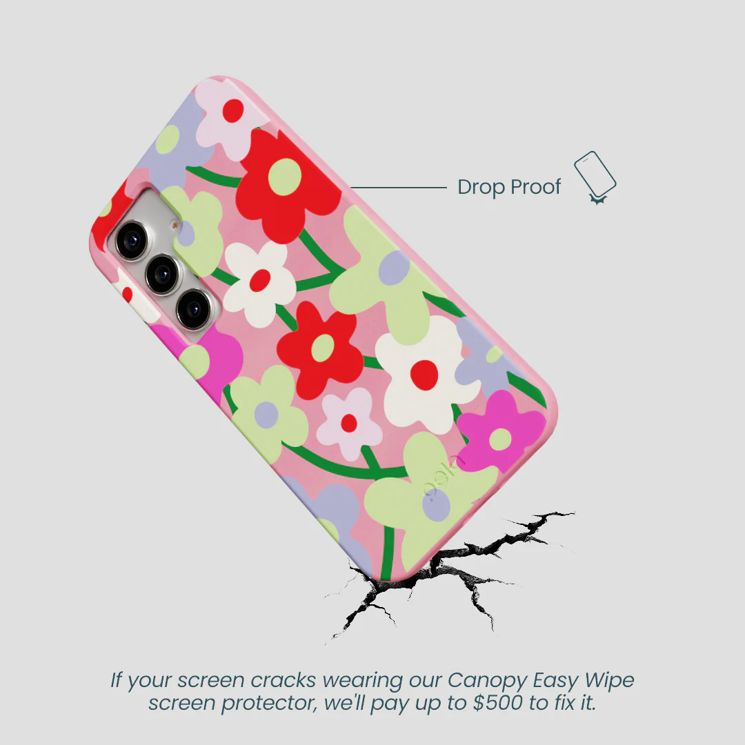Bubblegum Pink Poppy Flora Samsung Galaxy S25 Case - Image 5