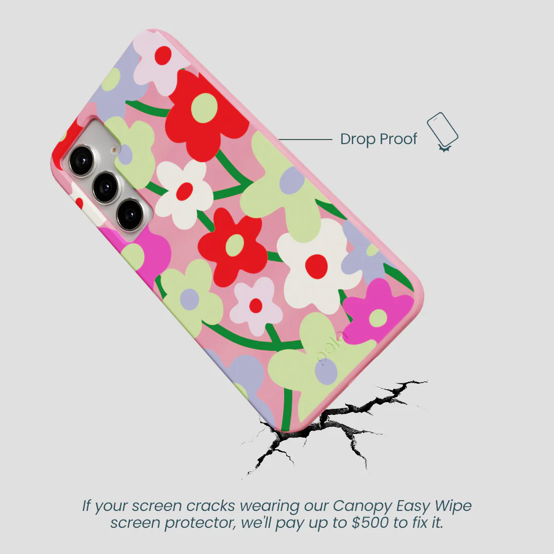 Bubblegum Pink Poppy Flora Samsung Galaxy S25+(Plus) Case - Image 5
