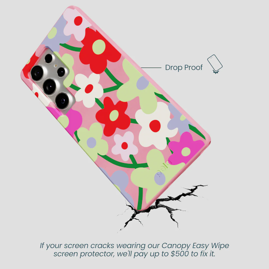Bubblegum Pink Poppy Flora Samsung Galaxy S25 Ultra Case - Image 5