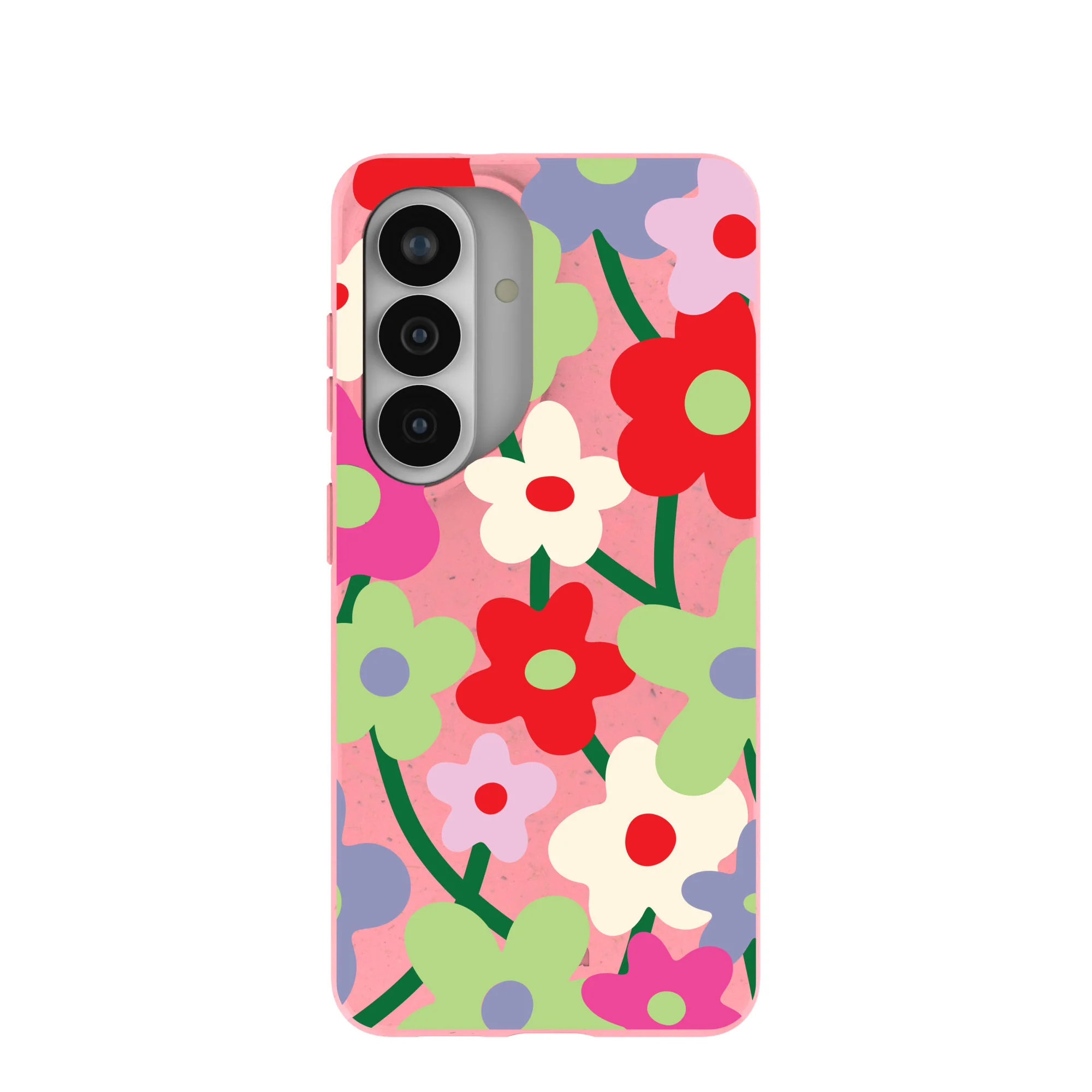 Bubblegum Pink Poppy Flora Samsung Galaxy S26 Case