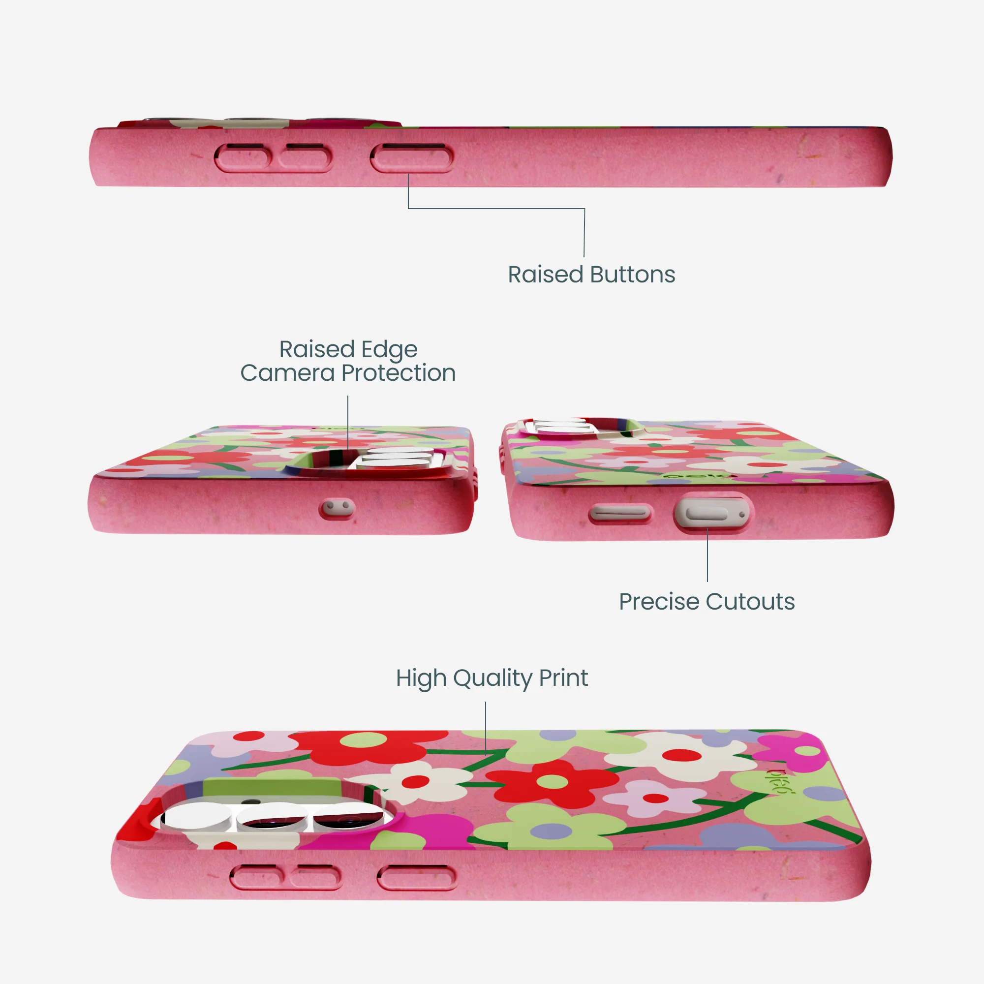 Bubblegum Pink Poppy Flora Samsung Galaxy S26 Case - Image 3