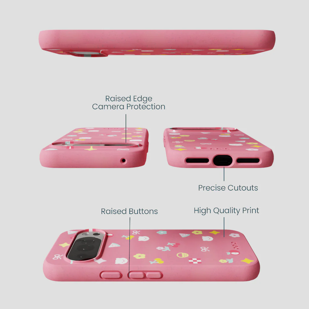 Bubblegum Pink Pretty Picnic Google Pixel 10/10 Pro Case - Image 3