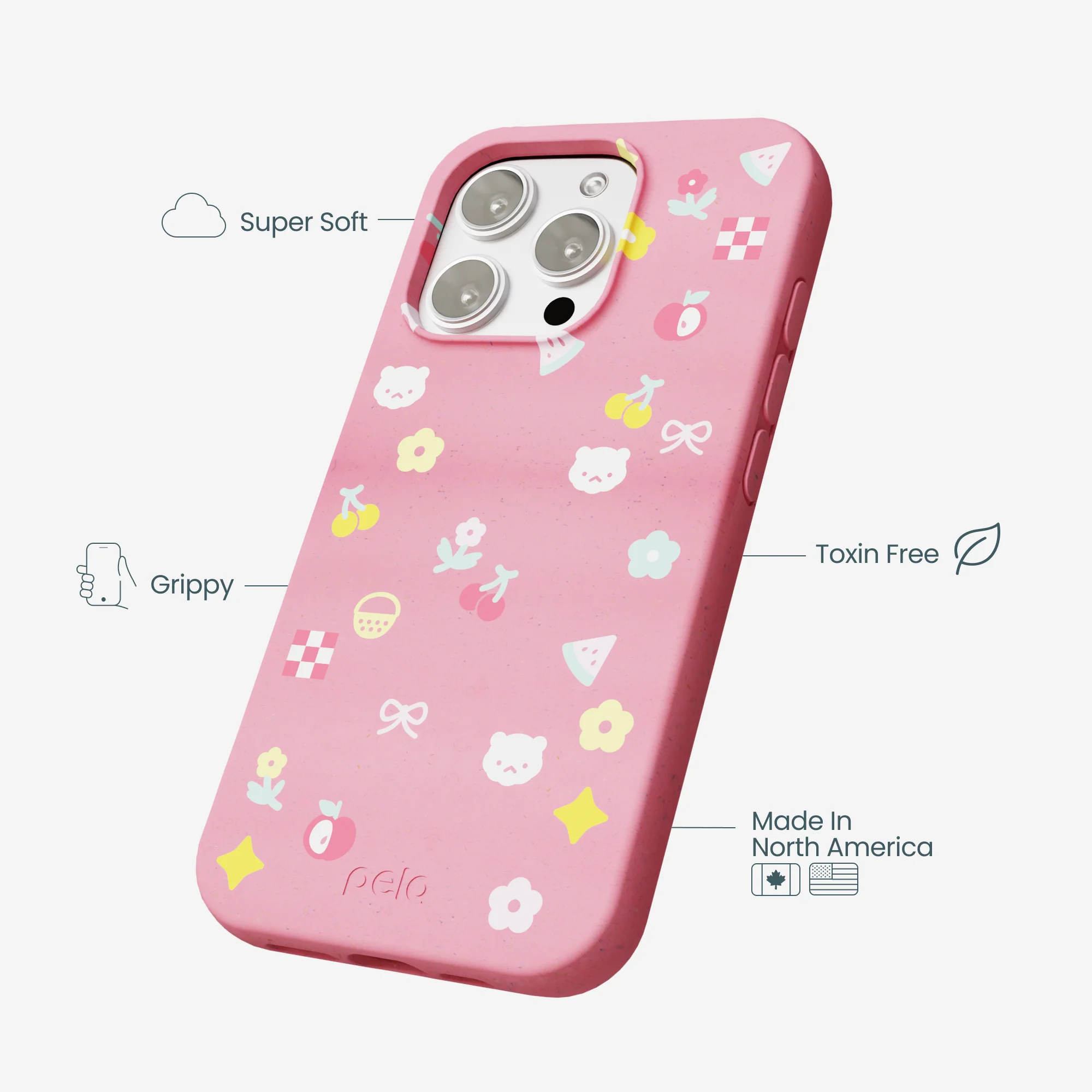 Bubblegum Pink Pretty Picnic iPhone 16 Pro Max Case - Image 4