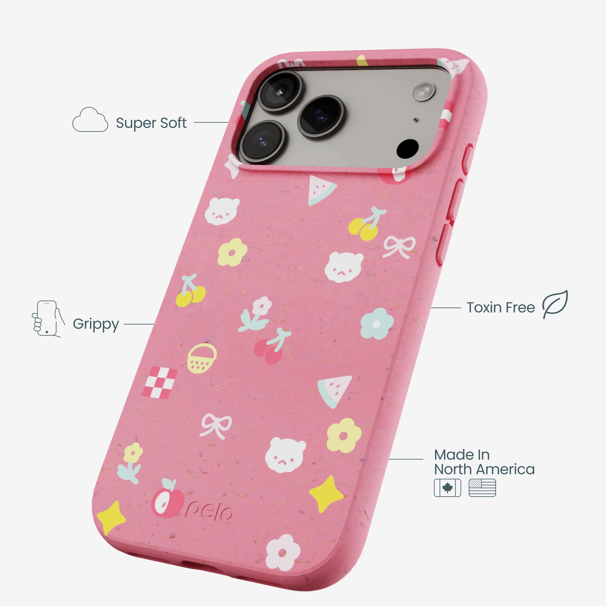 Bubblegum Pink Pretty Picnic iPhone 17 Pro Max Case - Image 4