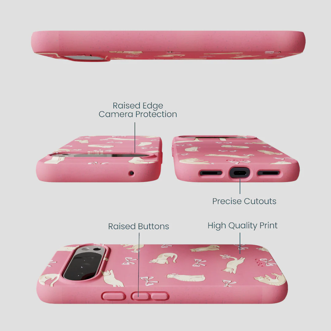 Bubblegum Pink Purrfection Google Pixel 10 Pro XL Case - Image 3