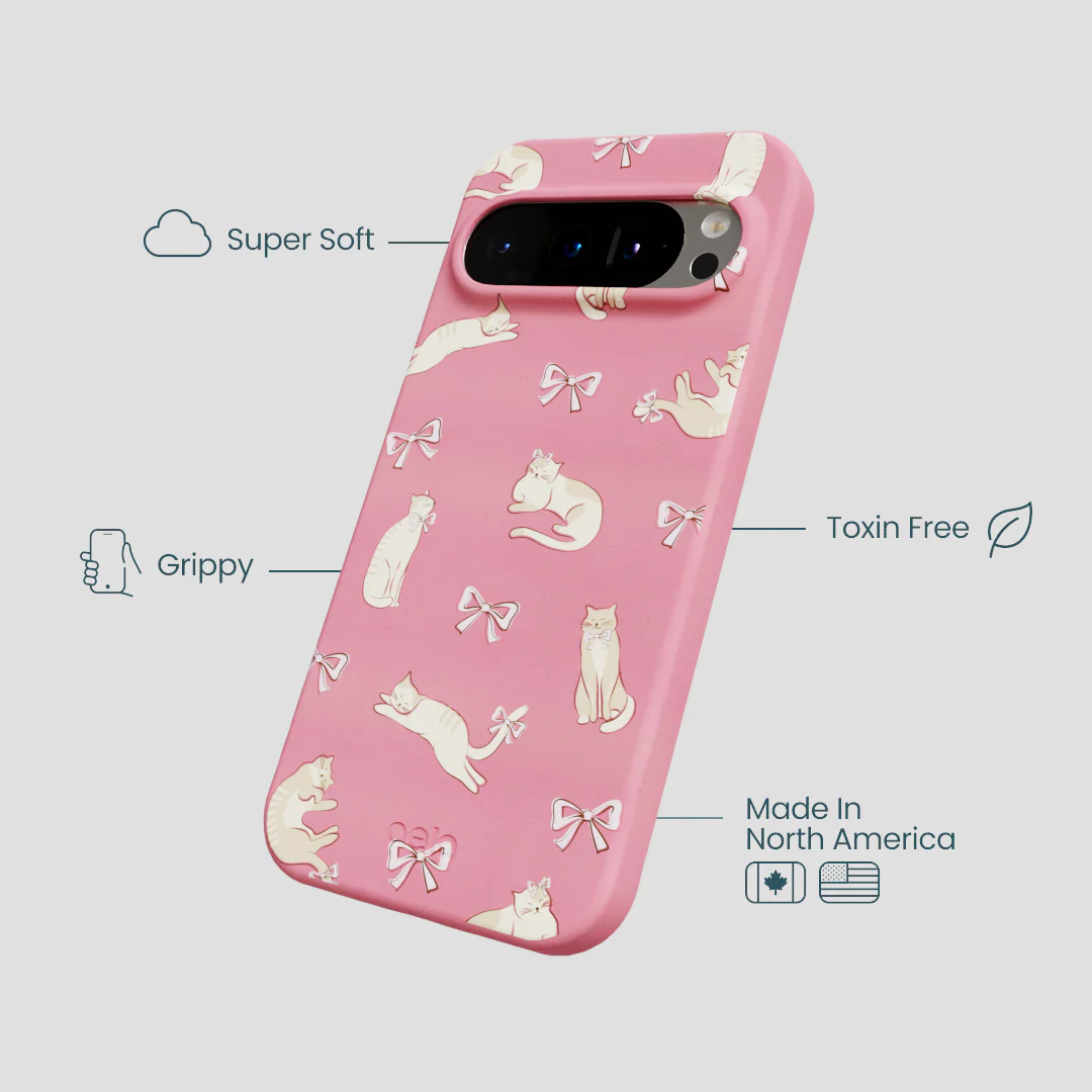 Bubblegum Pink Purrfection Google Pixel 9/9 Pro Case - Image 4