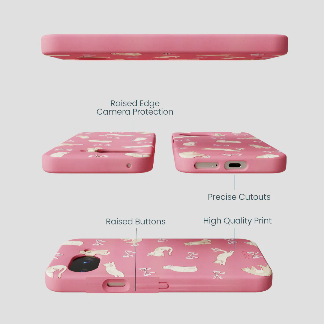 Bubblegum Pink Purrfection Google Pixel 9a Case - Image 3