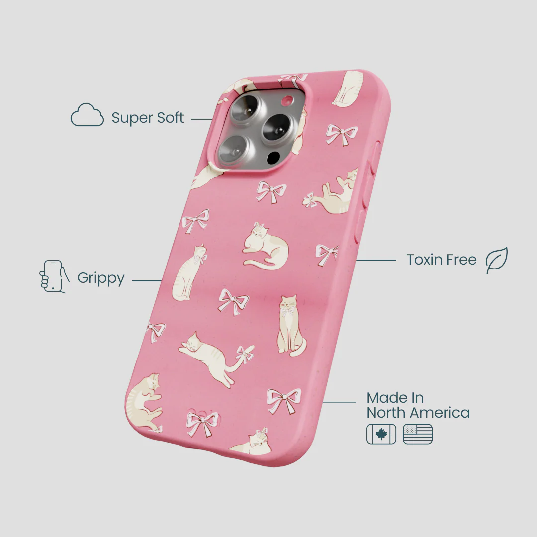Bubblegum Pink Purrfection iPhone 16 Pro Case - Image 4