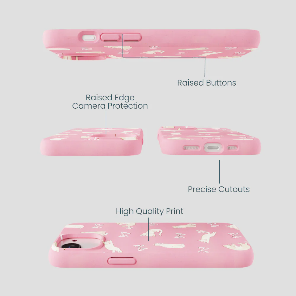 Bubblegum Pink Purrfection iPhone 16e/17e Case - Image 3