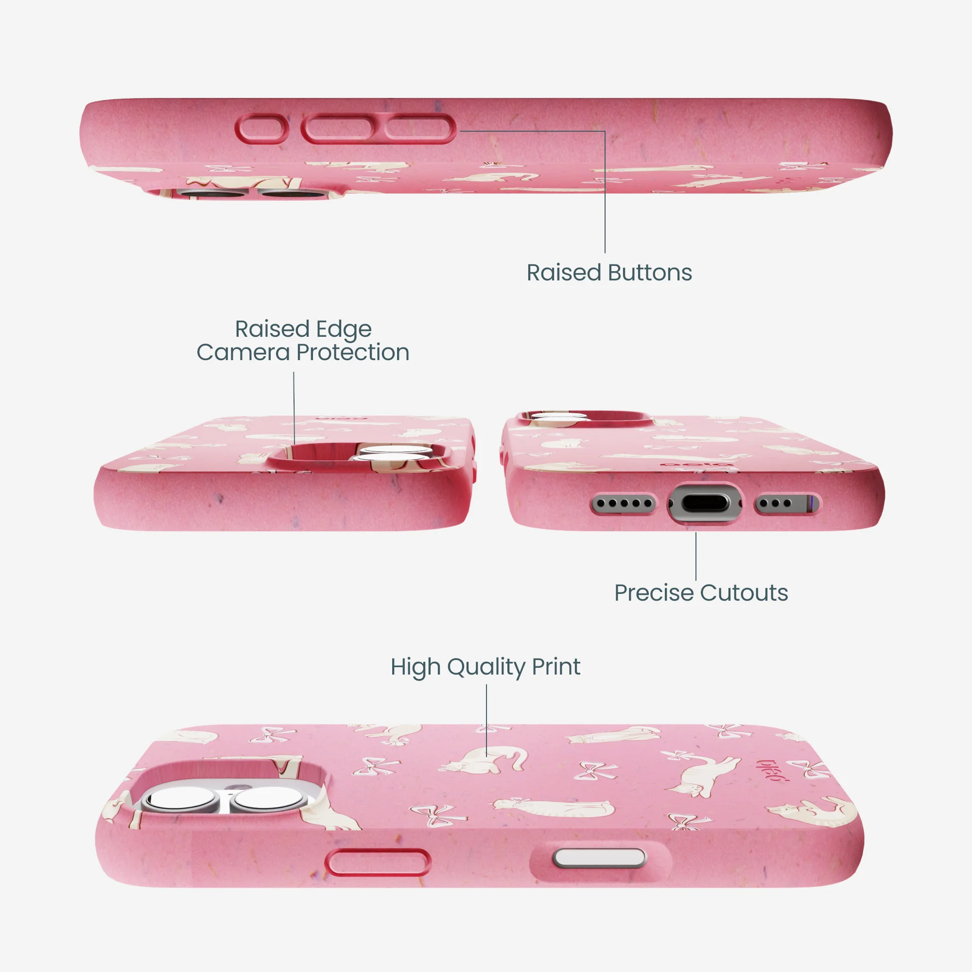 Bubblegum Pink Purrfection iPhone 17 Case - Image 3