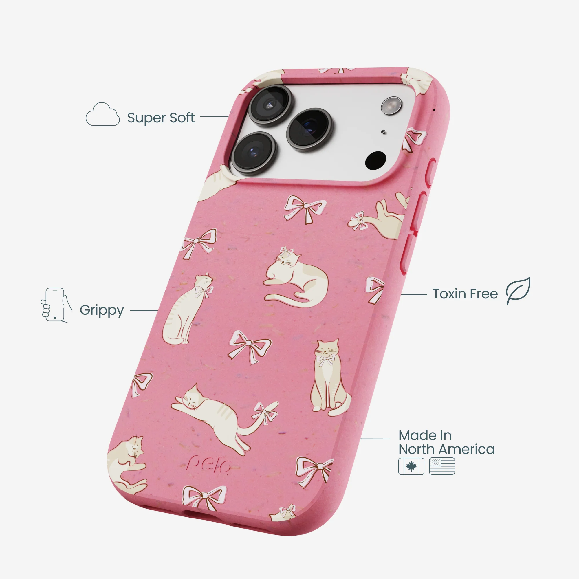 Bubblegum Pink Purrfection iPhone 17 Pro Case - Image 4