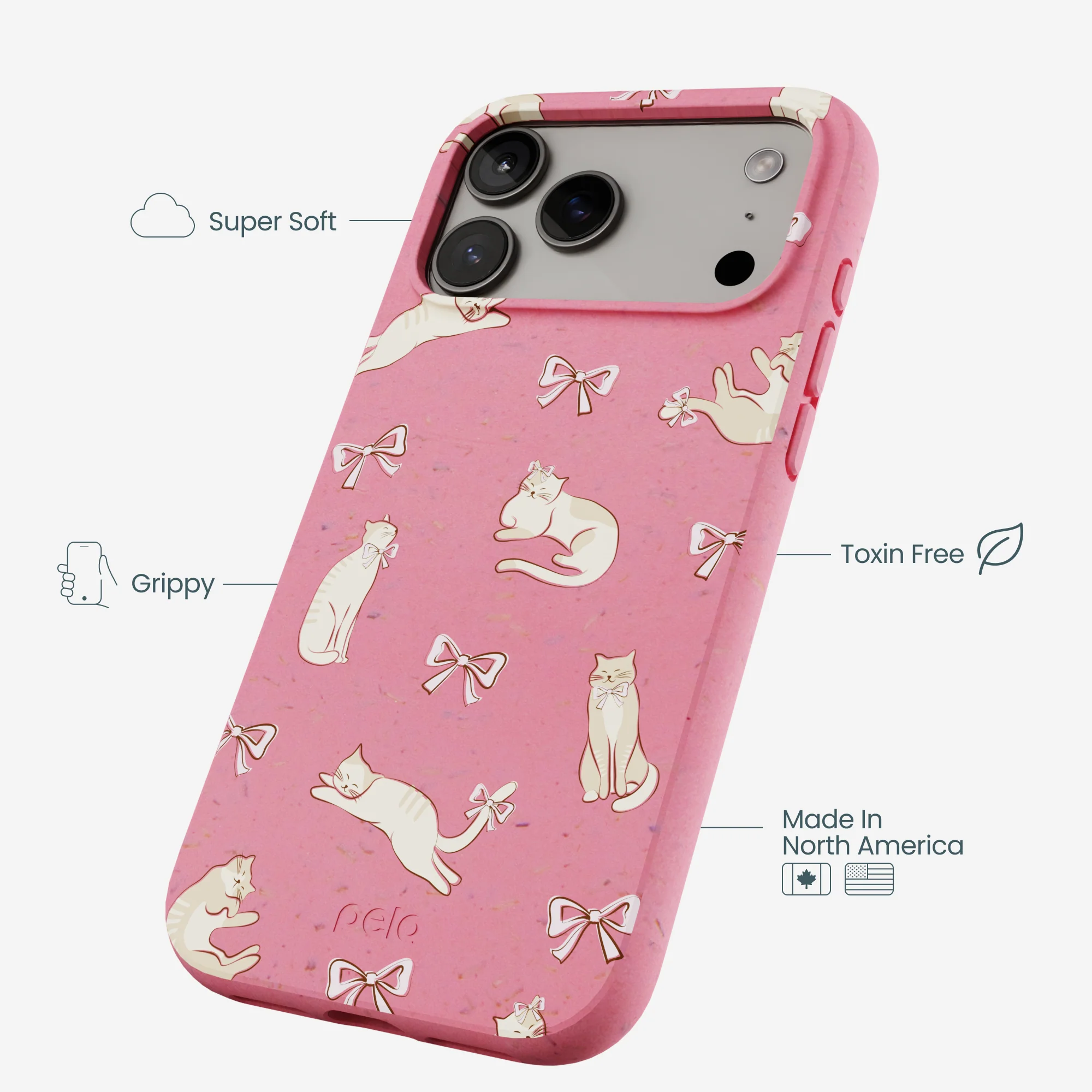 Bubblegum Pink Purrfection iPhone 17 Pro Max Case - Image 4