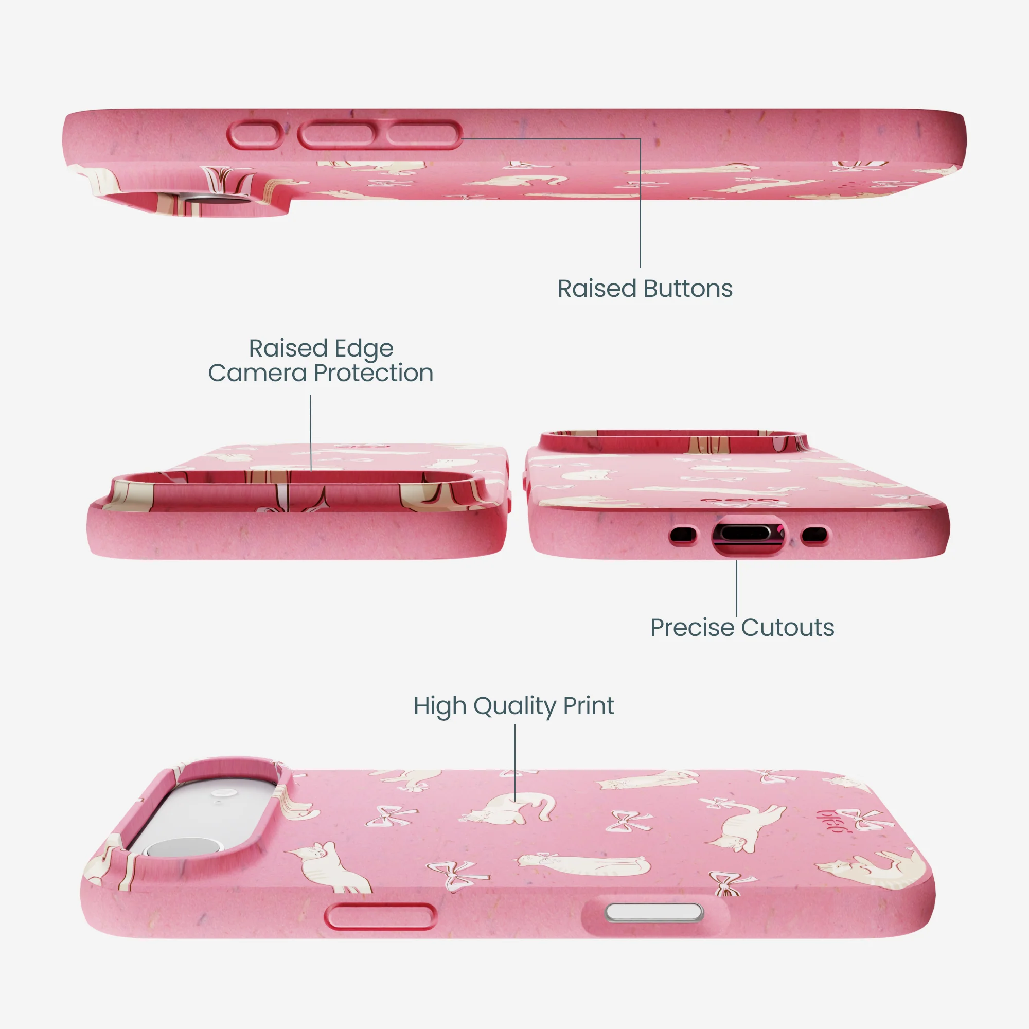Bubblegum Pink Purrfection iPhone Air Case - Image 3
