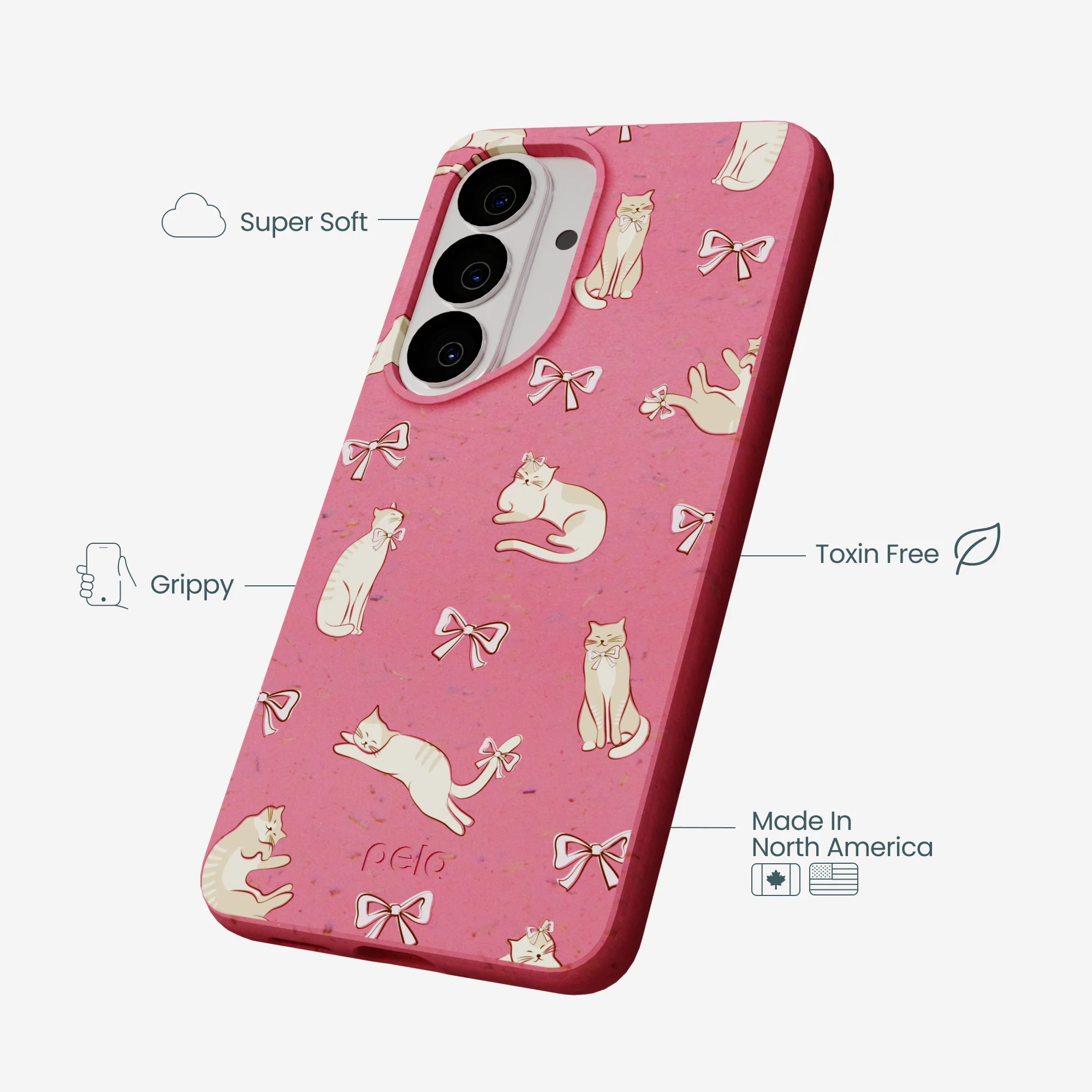 Bubblegum Pink Purrfection Samsung Galaxy S26 Case - Image 4
