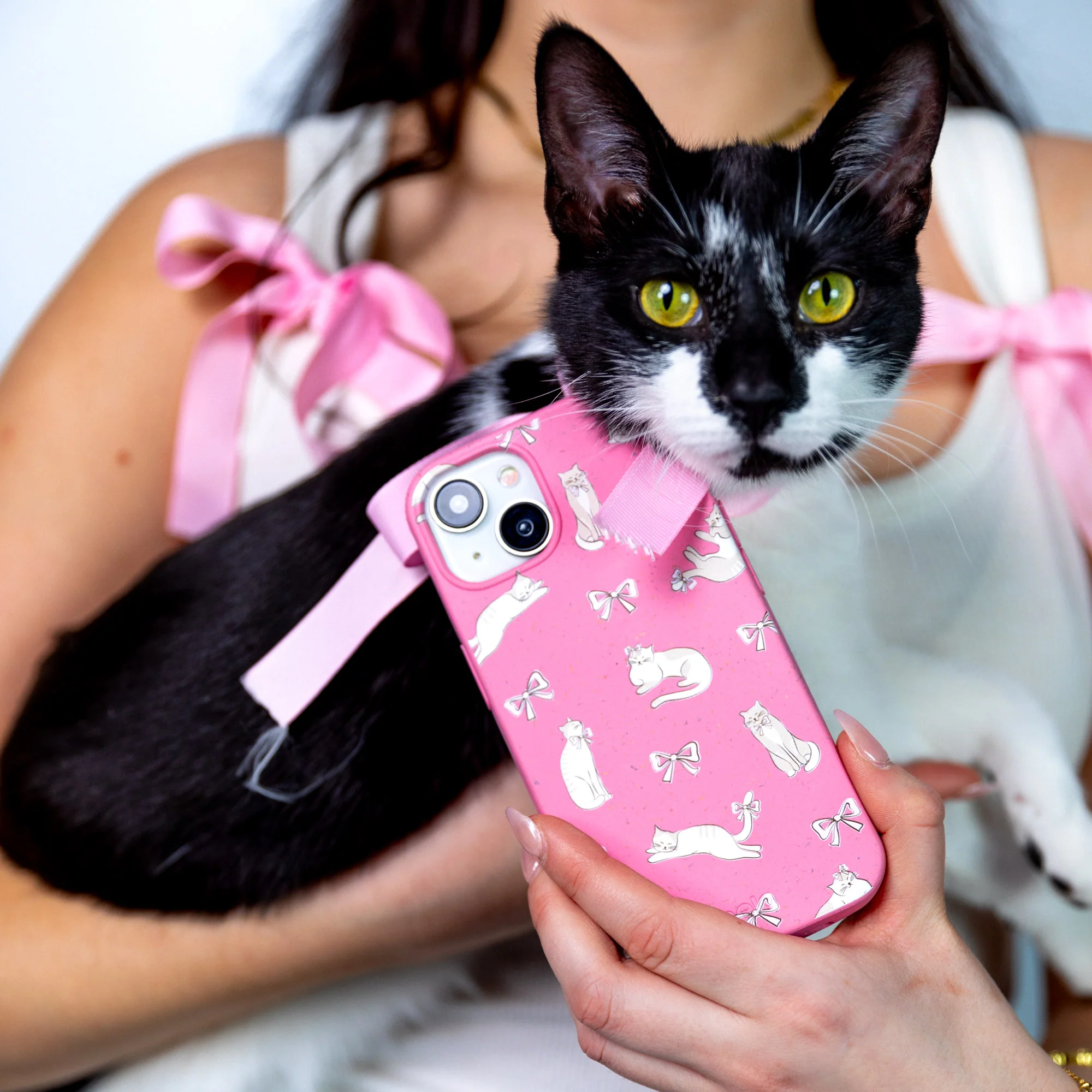 Bubblegum Pink Purrfection Samsung Galaxy S26+(Plus) Case - Image 5