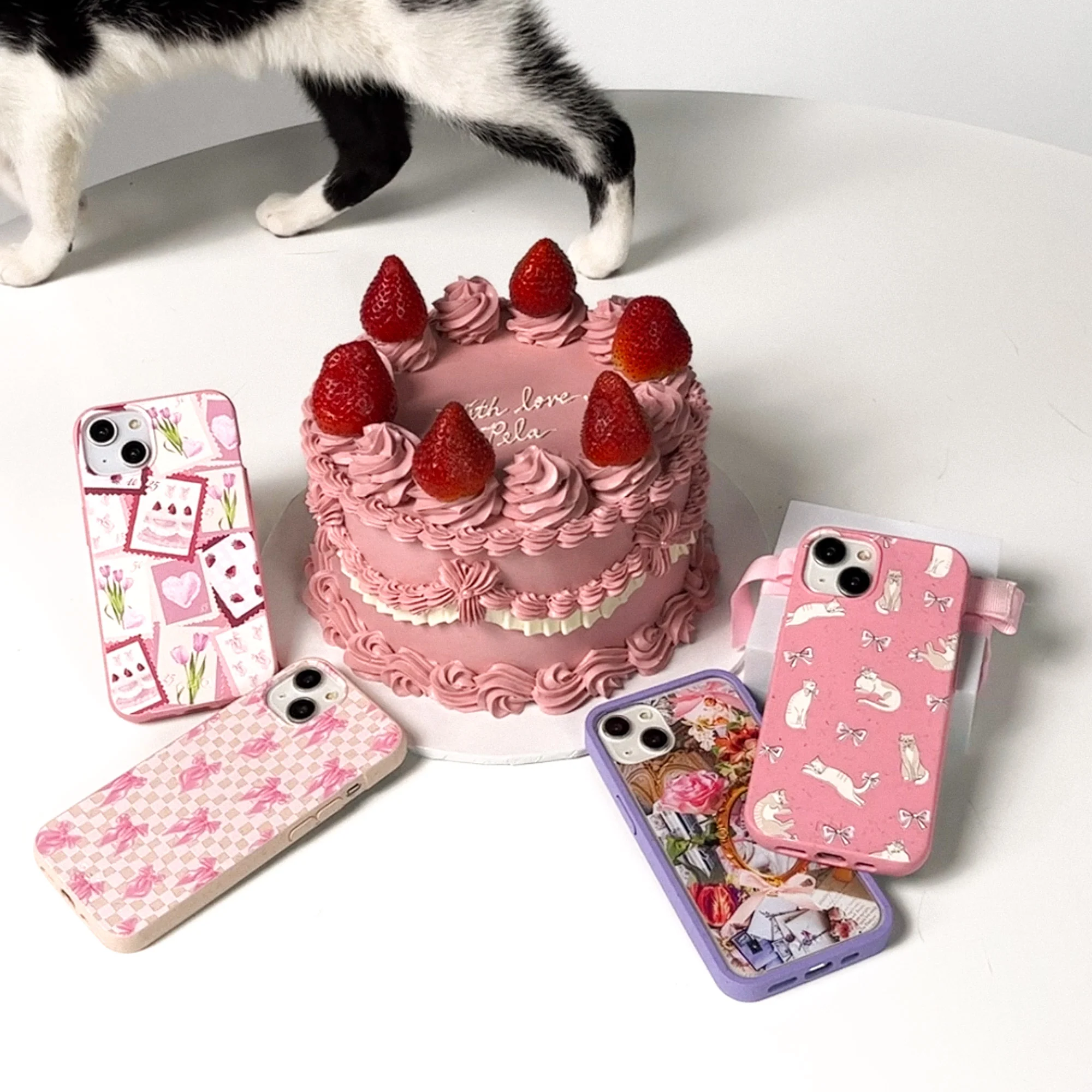 Bubblegum Pink Purrfection Samsung Galaxy S26+(Plus) Case - Image 6
