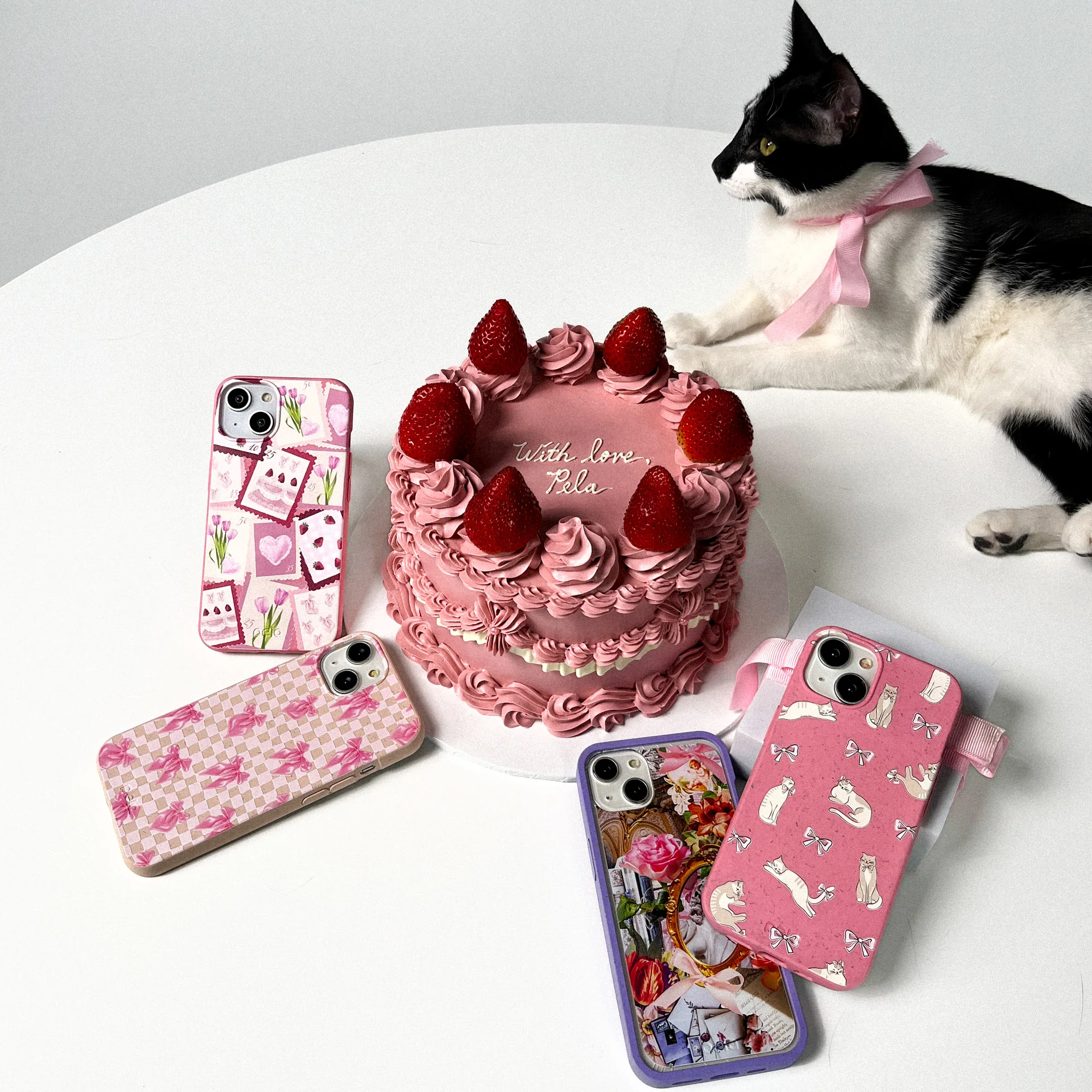 Bubblegum Pink Purrfection Samsung Galaxy S26 Ultra Case - Image 6