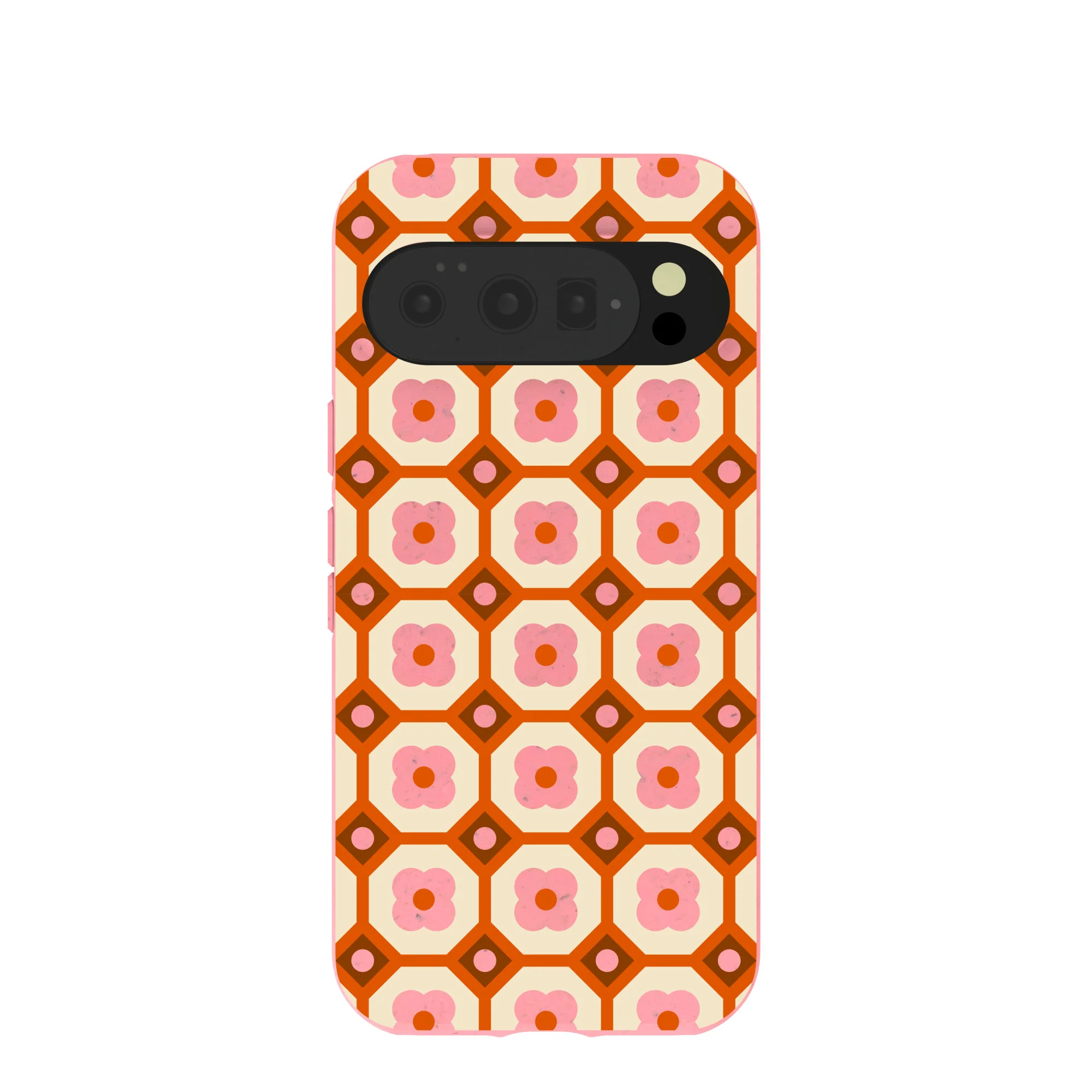 Bubblegum Pink Retro Tiles Google Pixel 10/10 Pro Case