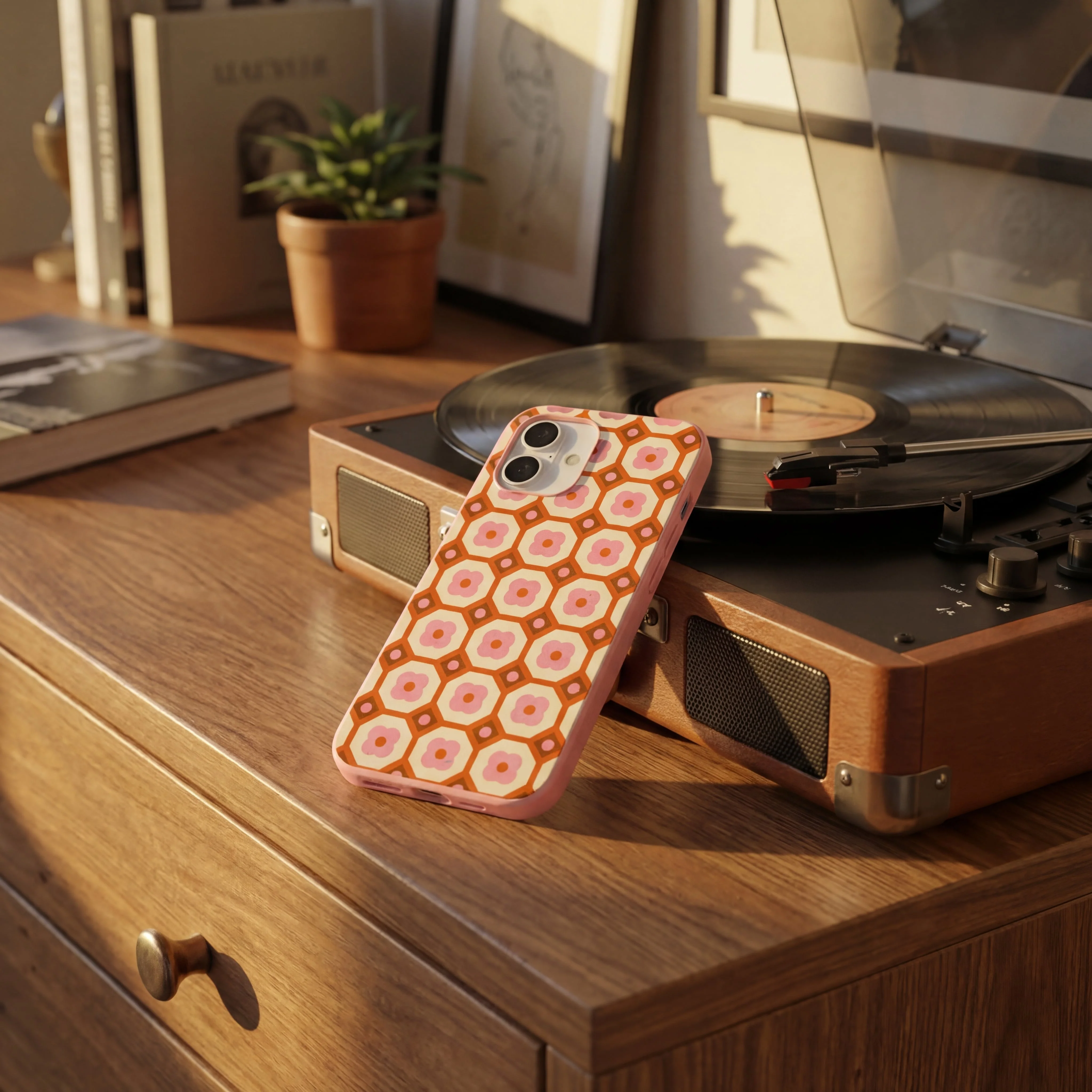 Bubblegum Pink Retro Tiles iPhone 17 Pro Max Case - Image 2