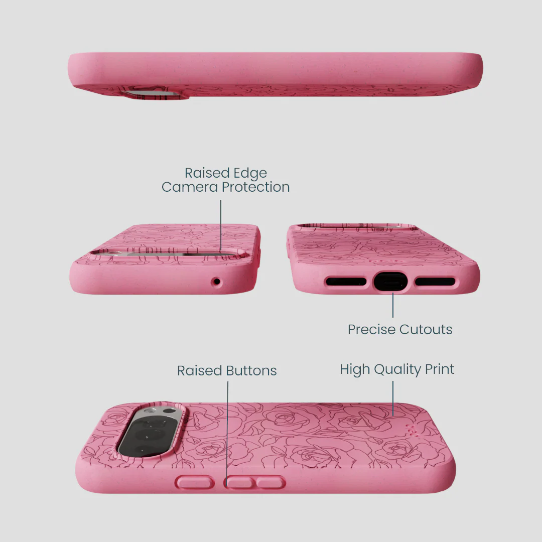 Bubblegum Pink Rosettes Google Pixel 10/10 Pro Case - Image 3