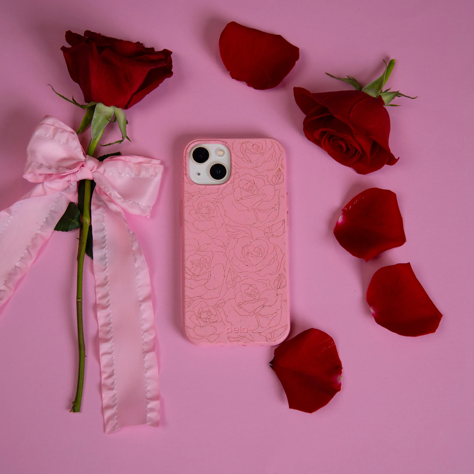 Bubblegum Pink Rosettes iPhone 16 Plus Case - Image 6