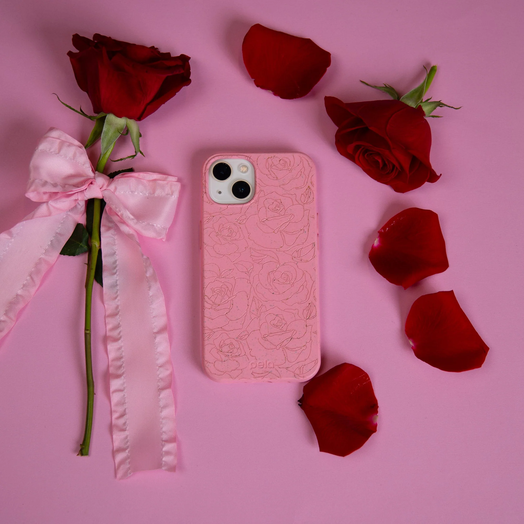 Bubblegum Pink Rosettes iPhone 16e/17e Case - Image 2