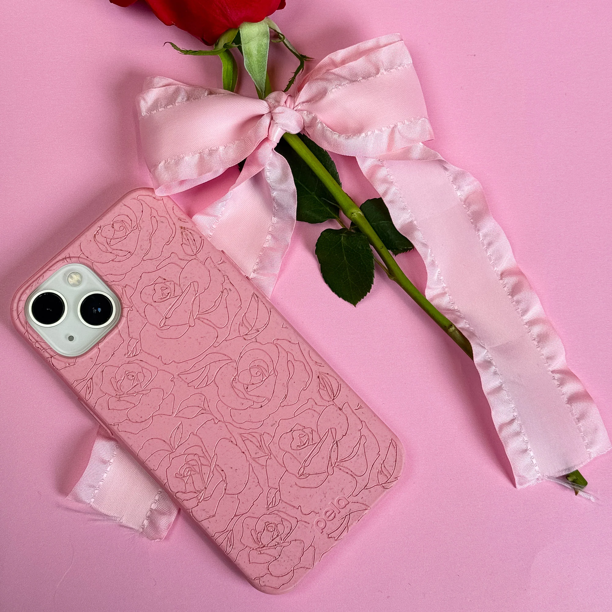 Bubblegum Pink Rosettes iPhone 16e/17e Case - Image 6