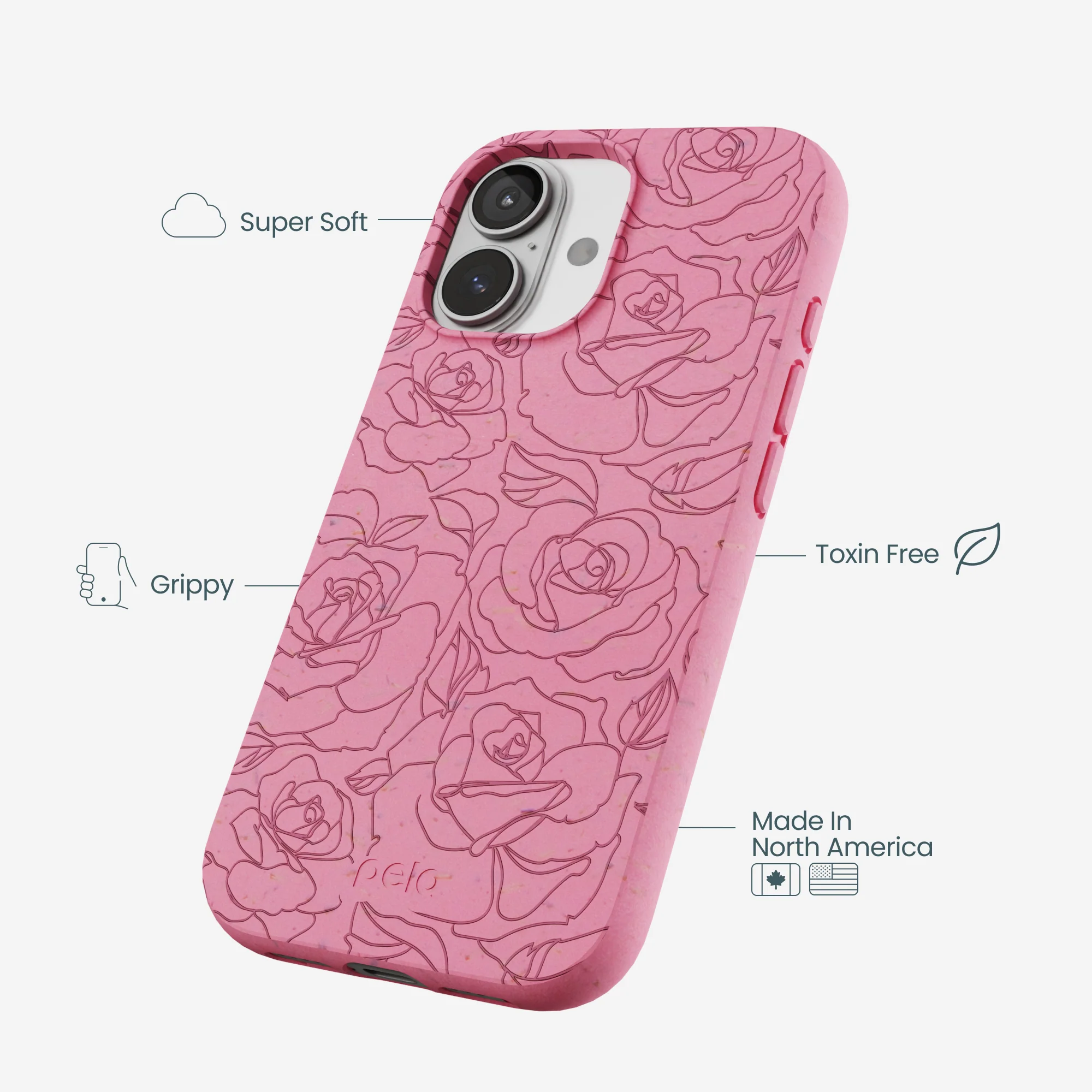 Bubblegum Pink Rosettes iPhone 17 Case - Image 4