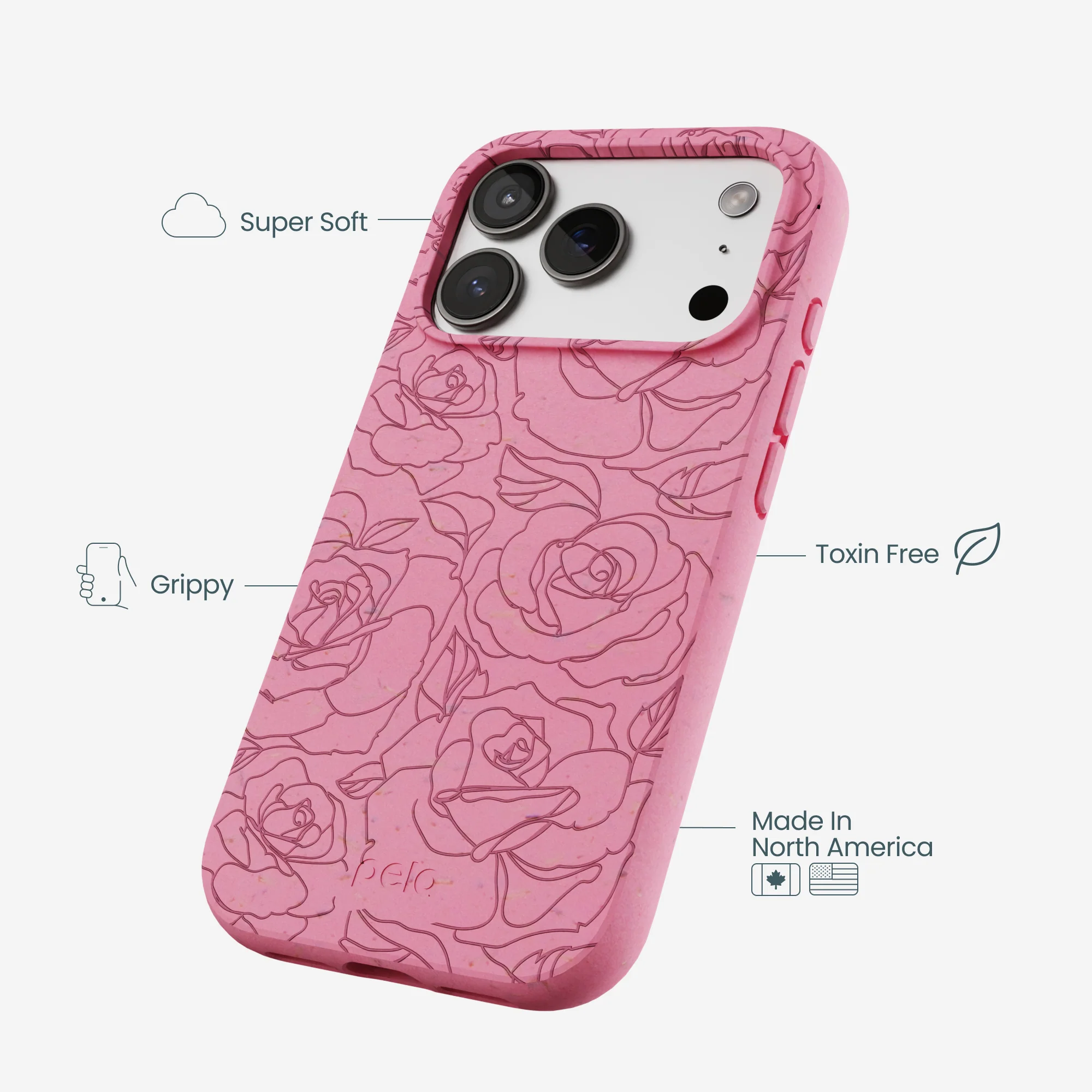 Bubblegum Pink Rosettes iPhone 17 Pro Case - Image 4