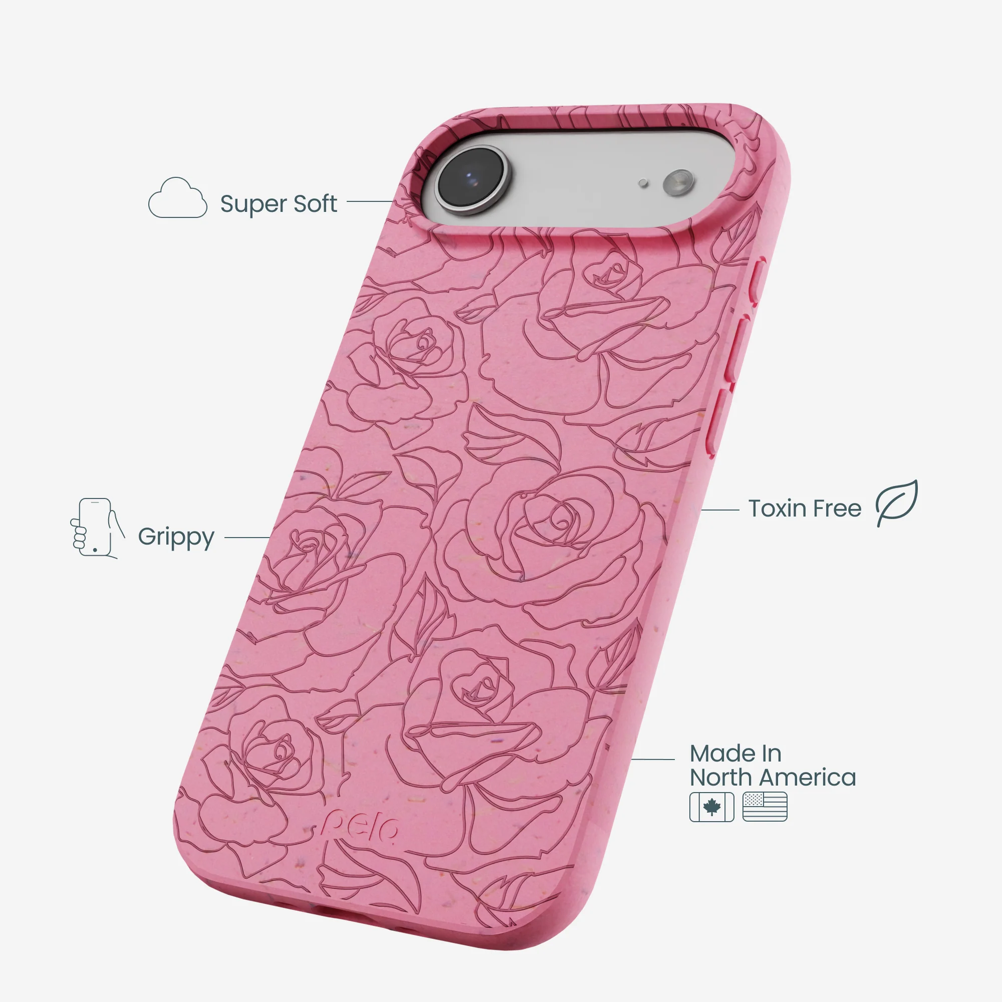 Bubblegum Pink Rosettes iPhone Air Case - Image 4