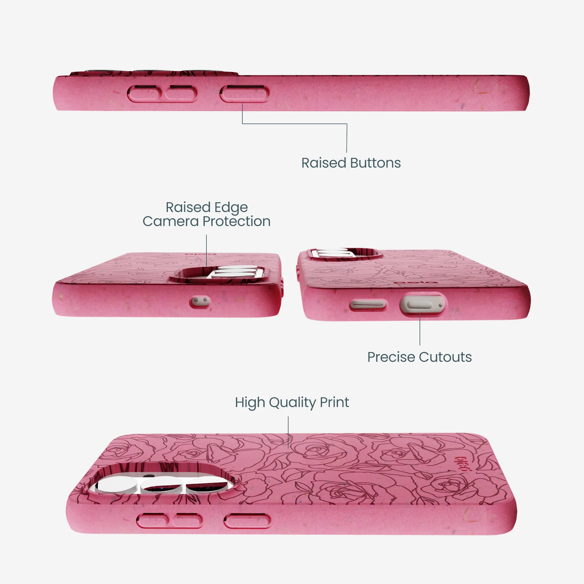 Bubblegum Pink Rosettes Samsung Galaxy S26 Case - Image 3