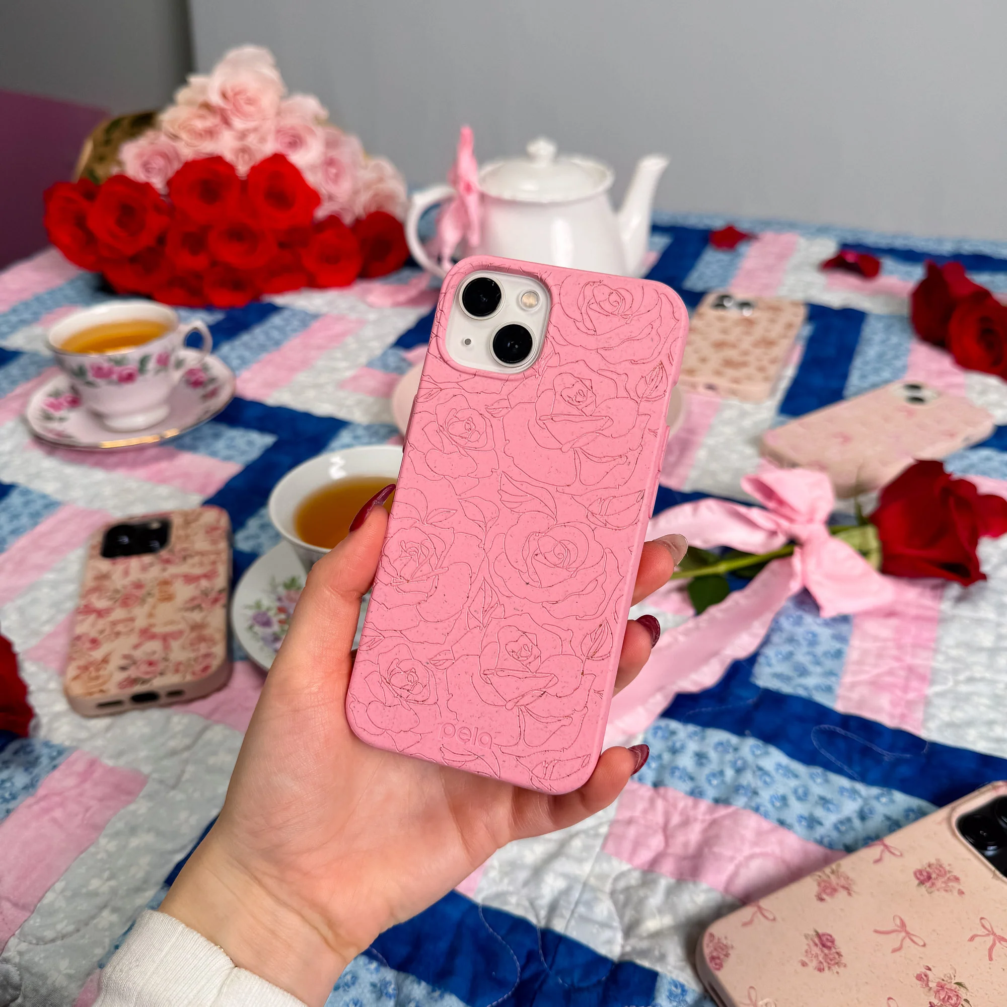 Bubblegum Pink Rosettes Samsung Galaxy S26 Case - Image 9