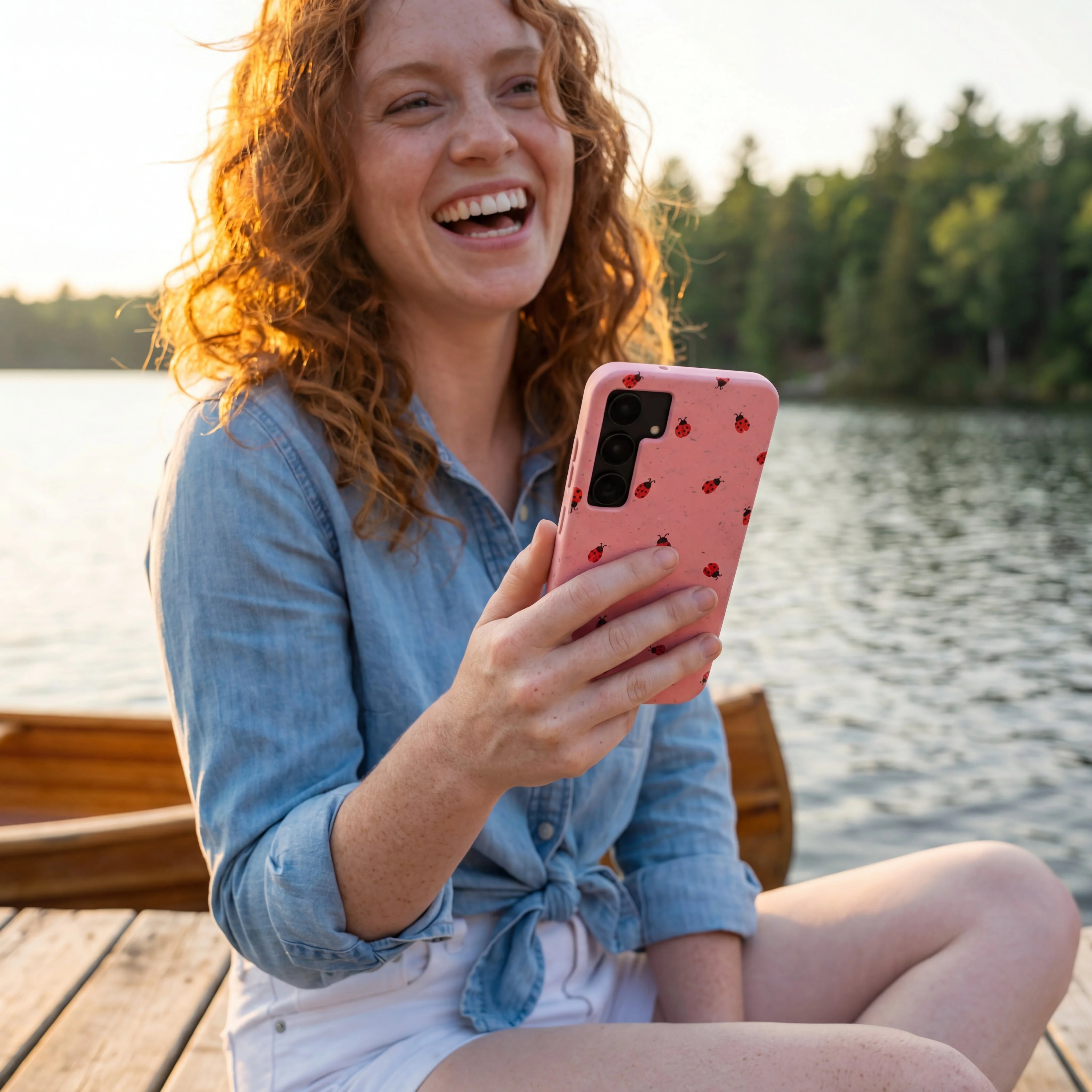 Bubblegum Pink Rosy Ladybug Google Pixel 10a Case - Image 2