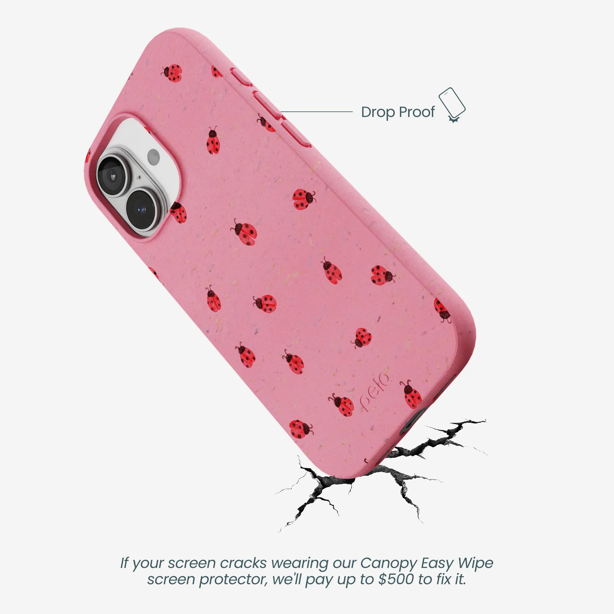 Bubblegum Pink Rosy Ladybug iPhone 17 Case - Image 5
