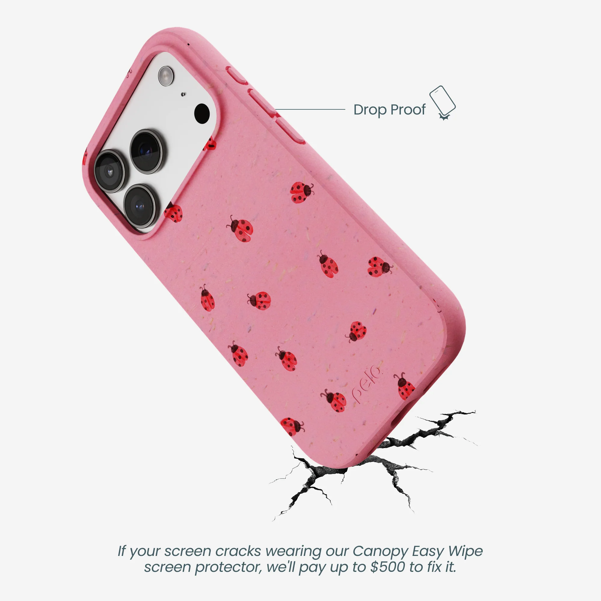 Bubblegum Pink Rosy Ladybug iPhone 17 Pro Case - Image 5
