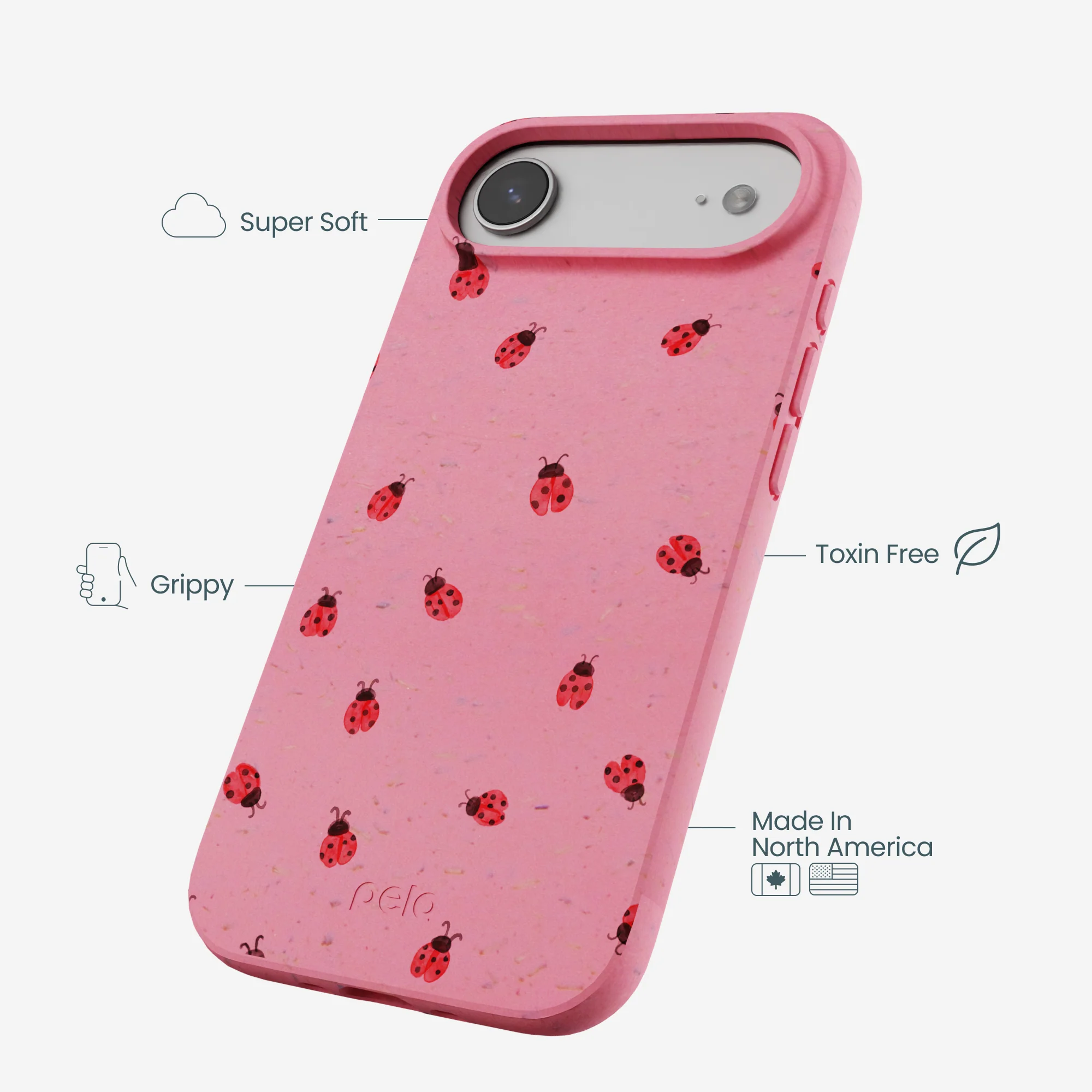 Bubblegum Pink Rosy Ladybug iPhone Air Case - Image 4