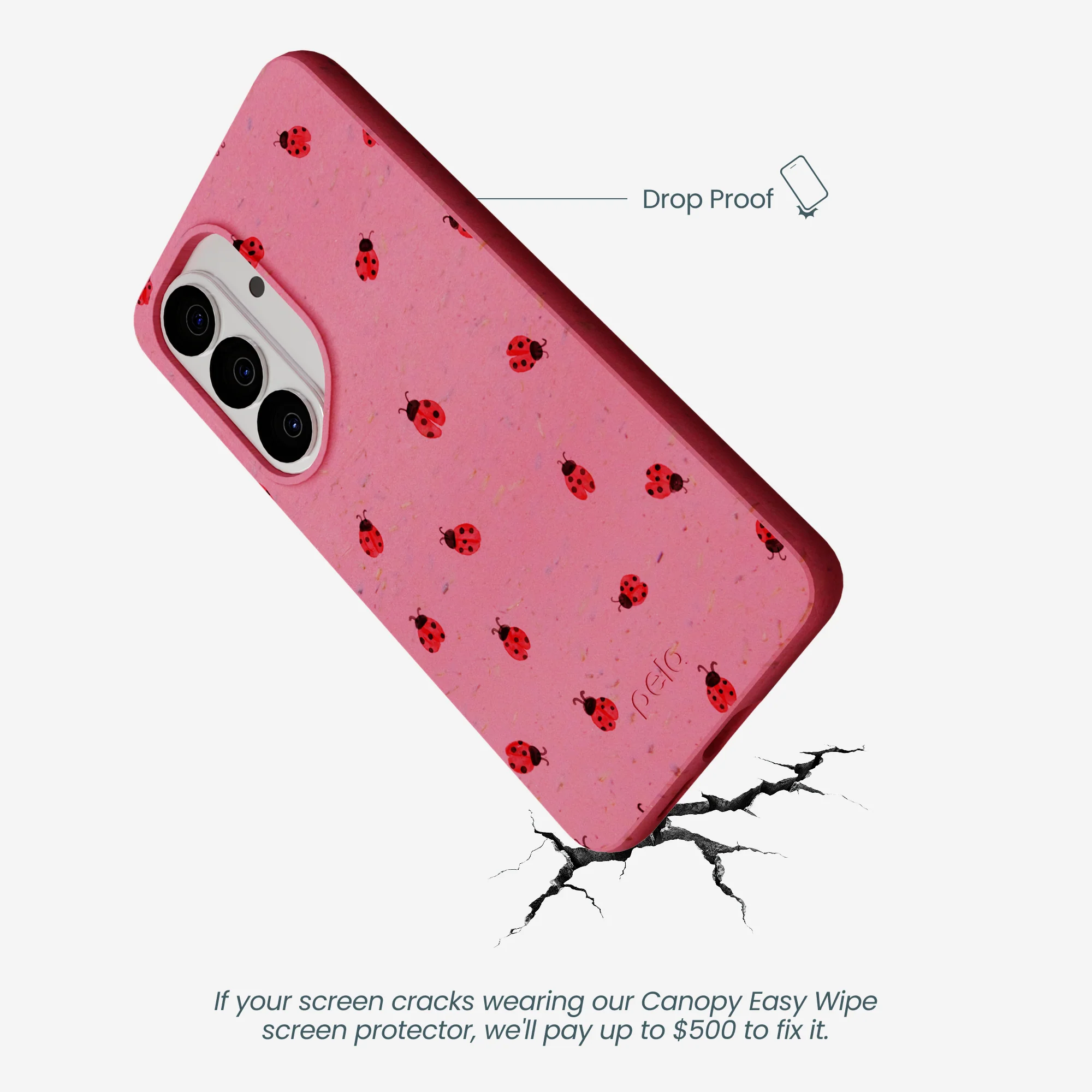 Bubblegum Pink Rosy Ladybug Samsung Galaxy S26 Case - Image 4