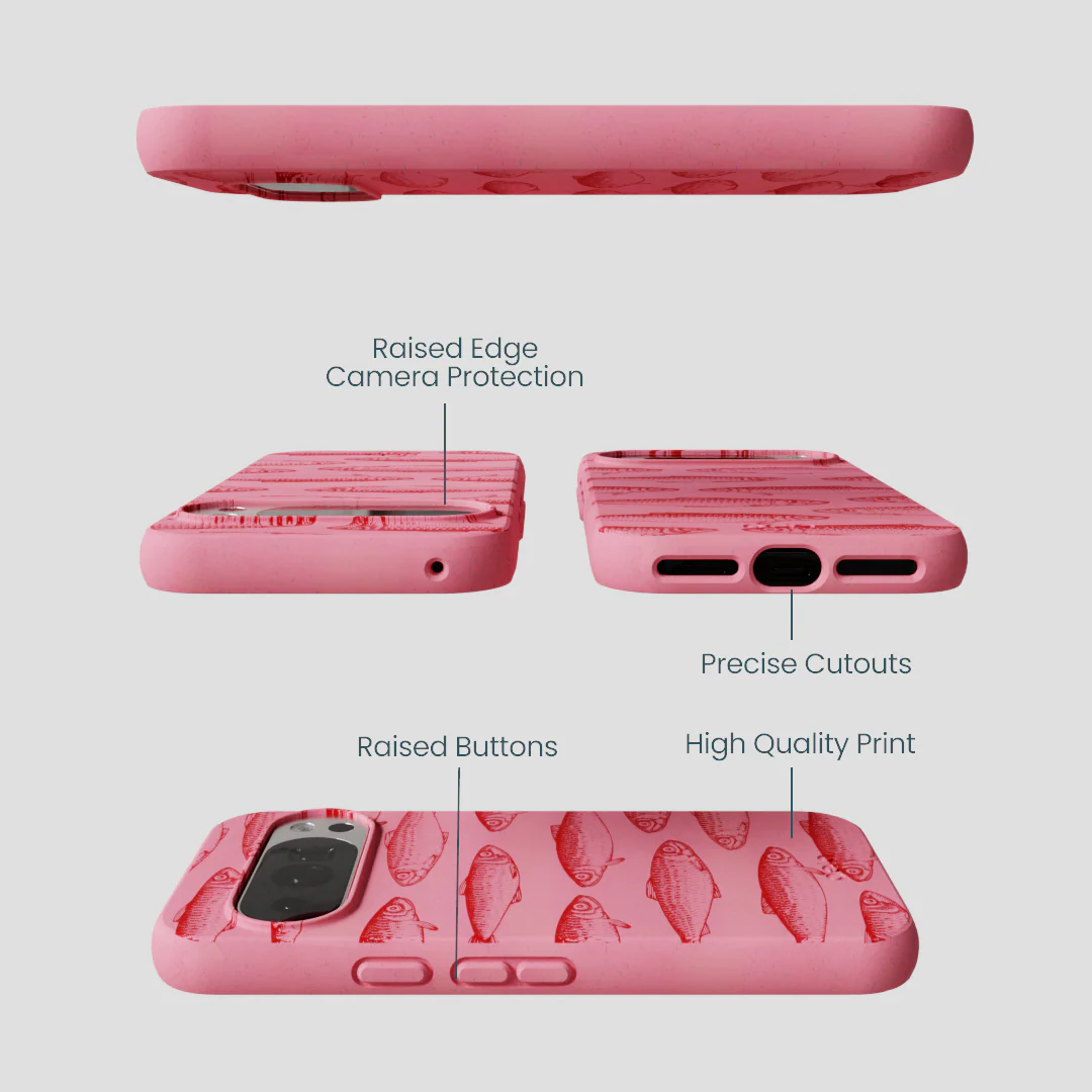 Bubblegum Pink Sardine Stream Google Pixel 10/10 Pro Case - Image 3