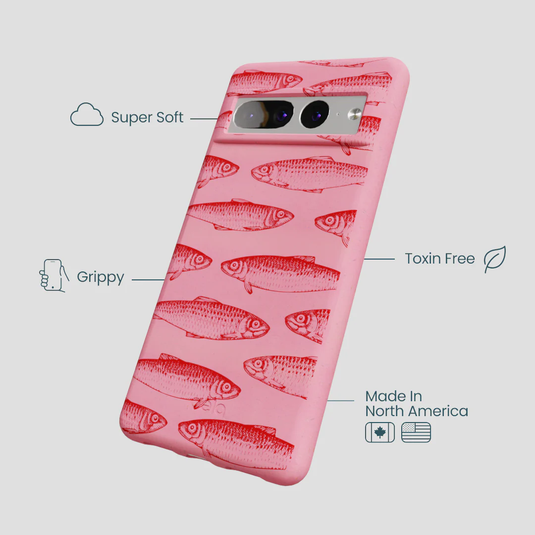 Bubblegum Pink Sardine Stream Google Pixel 7 Pro Case - Image 4