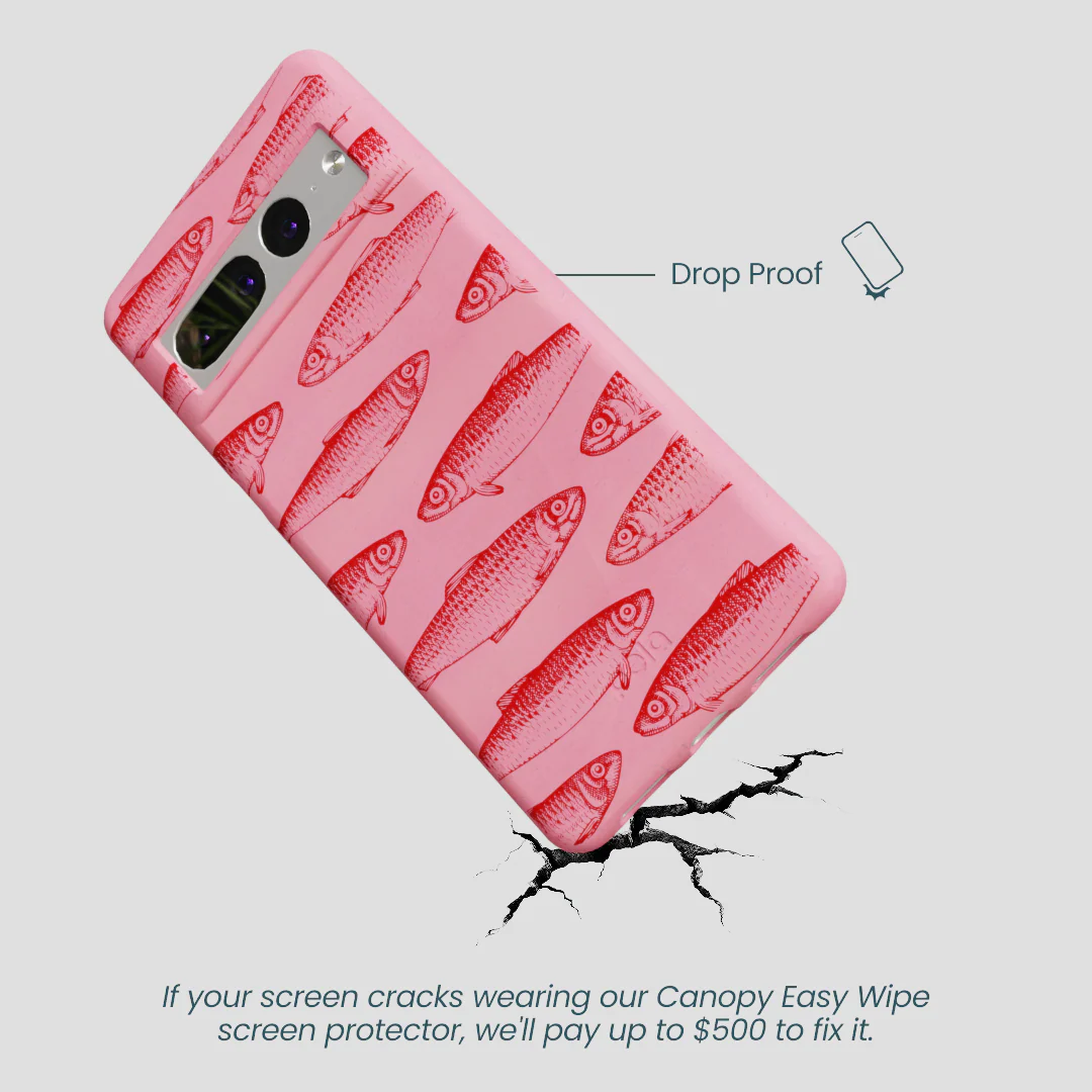 Bubblegum Pink Sardine Stream Google Pixel 7 Pro Case - Image 5